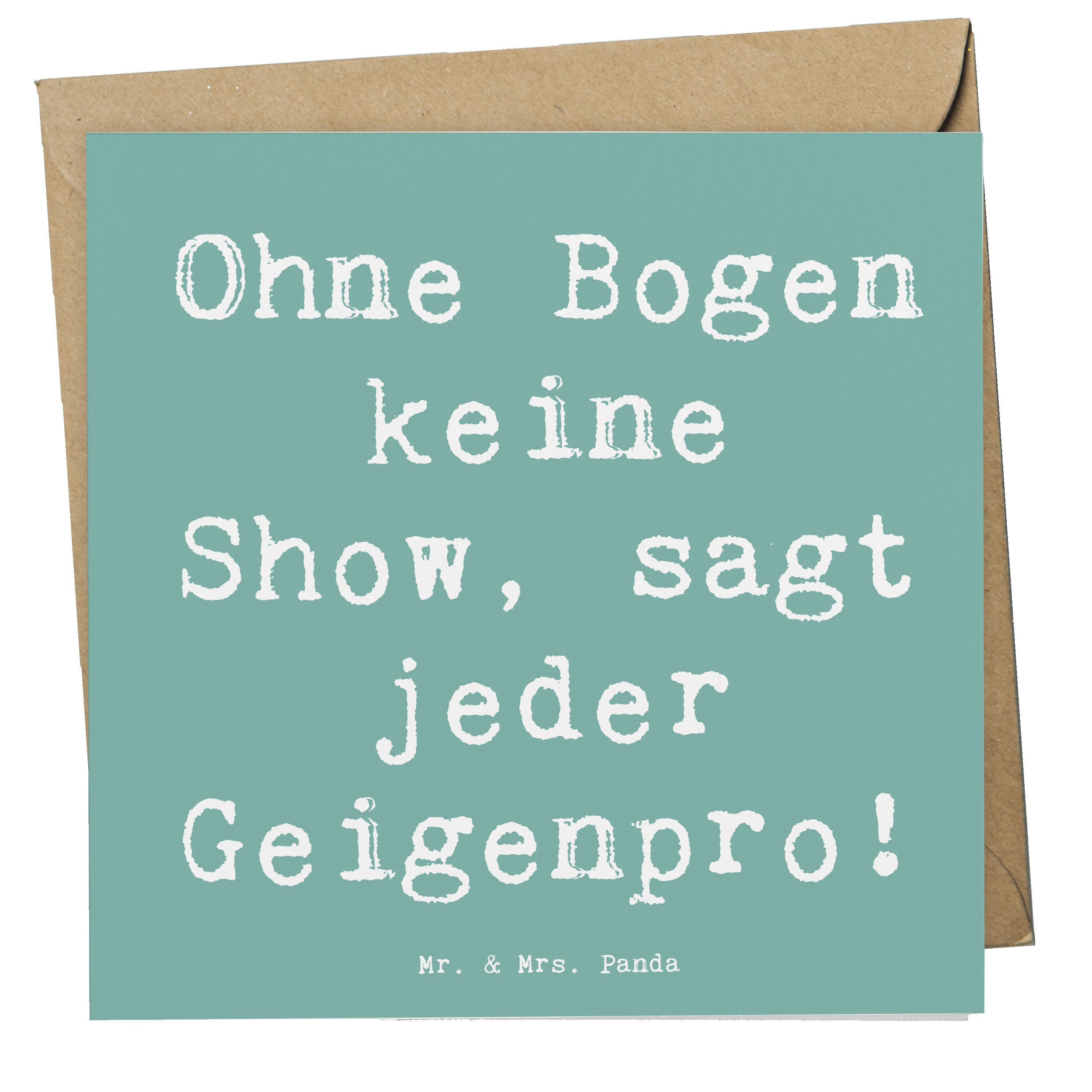 Grußkarte Geige Bogen - Meeresbrise - Geschenk, Musiker Geschenk, Karte, Hochze