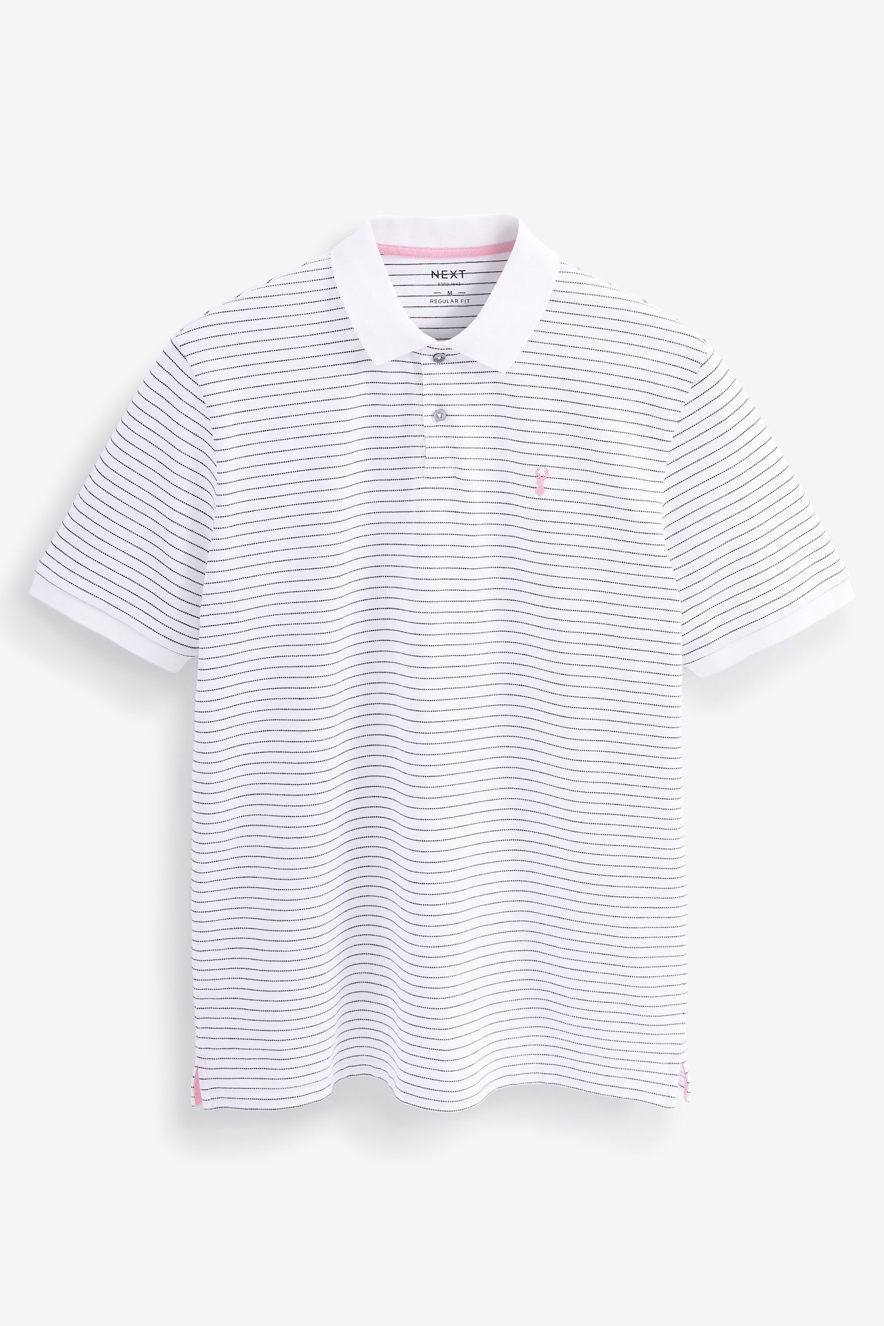 Next Poloshirt Piqué-Poloshirt (1-tlg) White/Blue Stripe