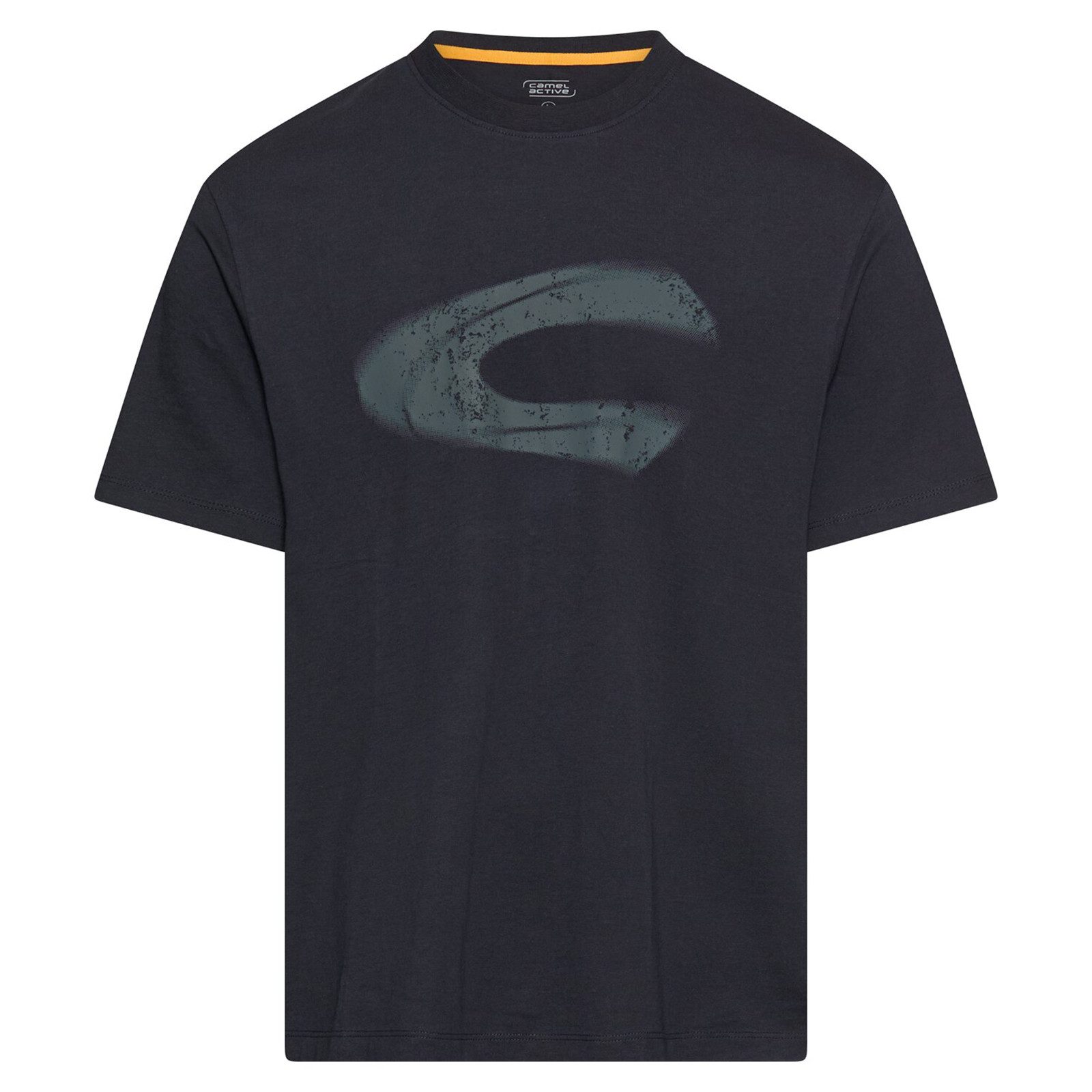 camel active Rundhalsshirt Camel Active Übergrößen T-Shirt navy Frontprint