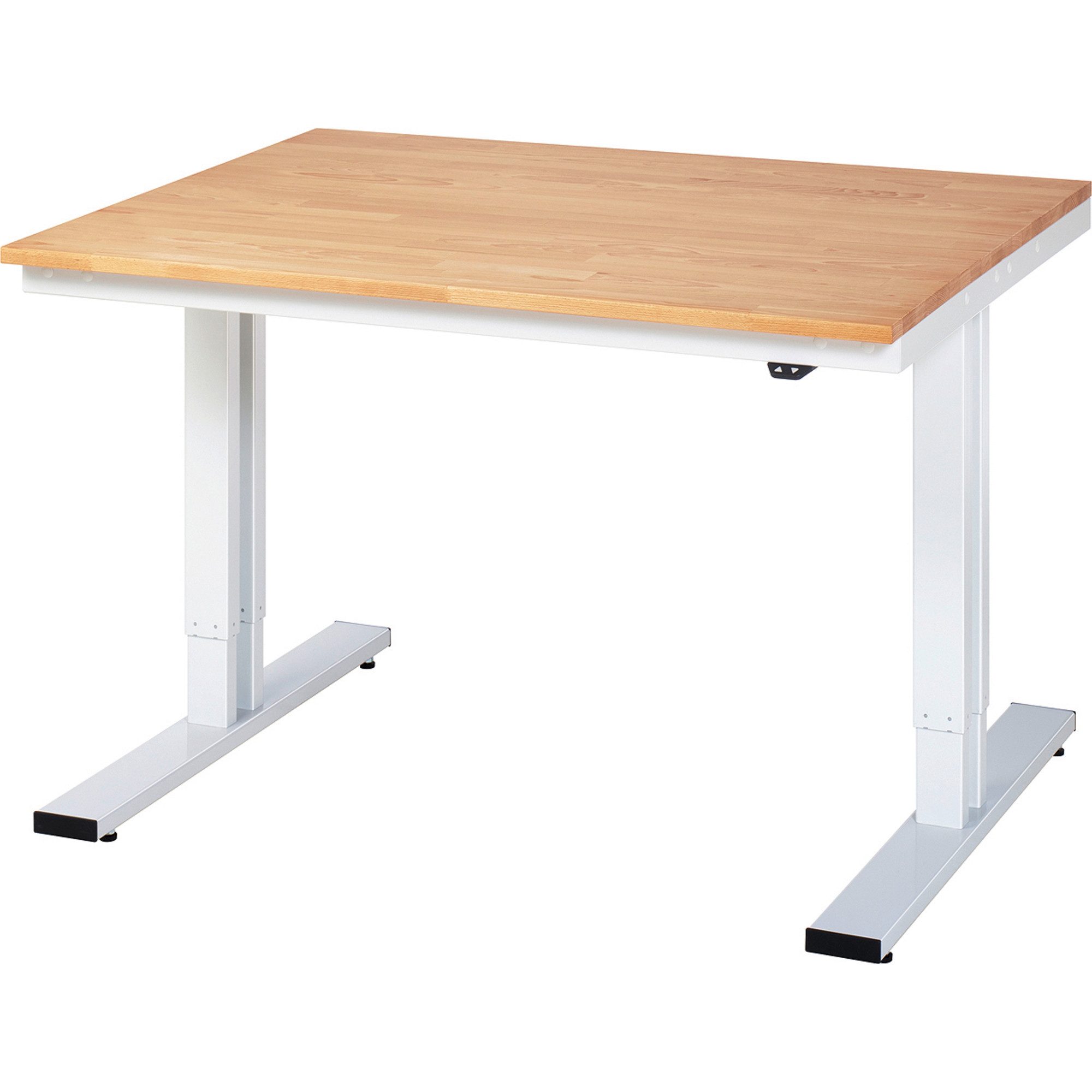 RAU Werkbank Werktisch 1250x1000x720-1120mm elektrisch B-Platte 25mm lichtgrau