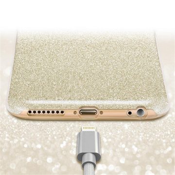 CoolGadget Handyhülle Glitzer Glamour Hülle für Apple iPhone 6, iPhone 6S 4,7 Zoll, Slim Case mit Glossy Effect Schutzhülle für iPhone 6 / 6S Hülle