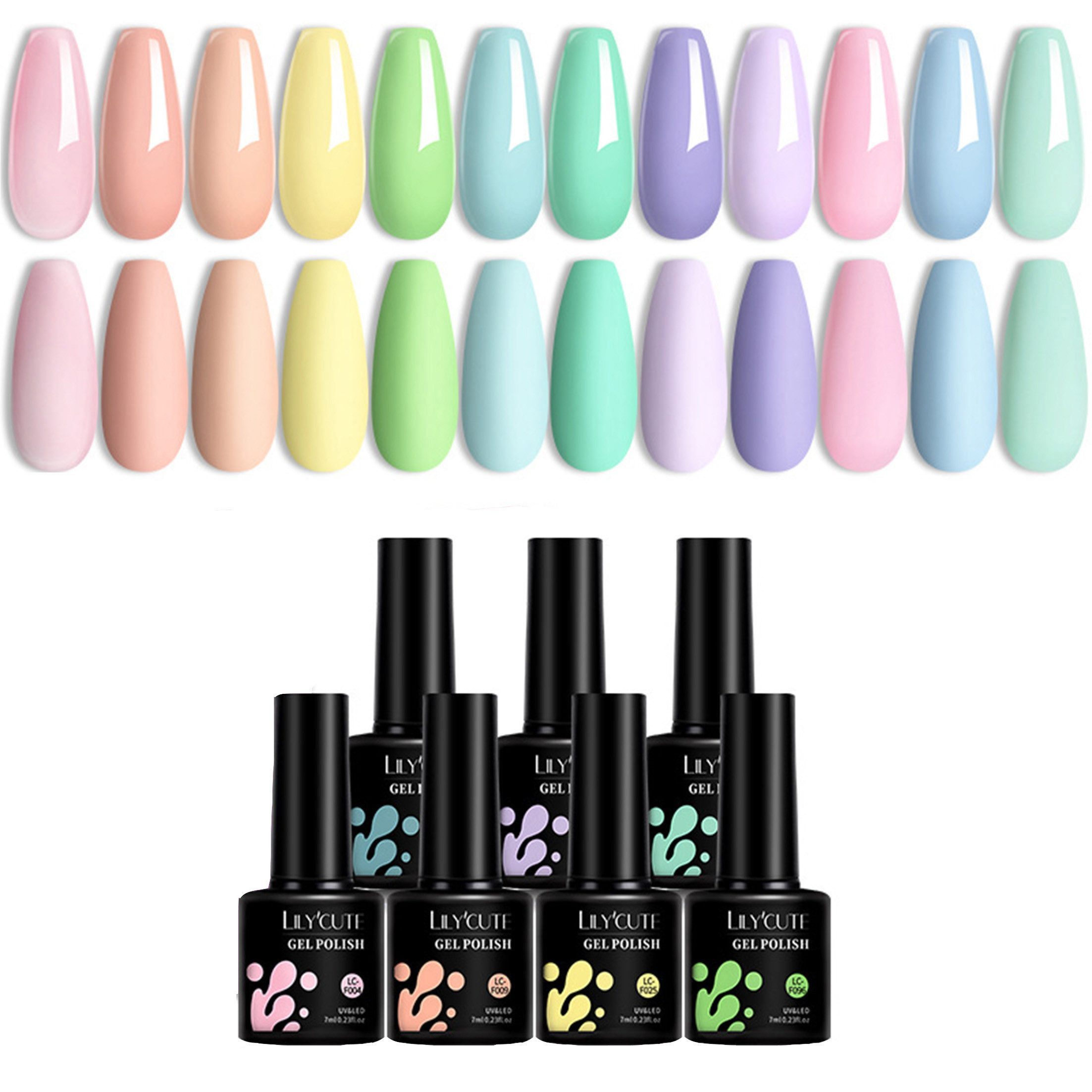 KINSI Nagellack-Set 12er Set Nagellack - Magnet Lack Set in Trendfarben,Langanhaltend, 12-tlg., Ideal für DIY Maniküre zu Hause