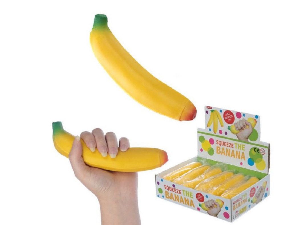 Puckator Massageball Antistress- Squishies Elastische Banane ca.17cm lang, 2-tlg.