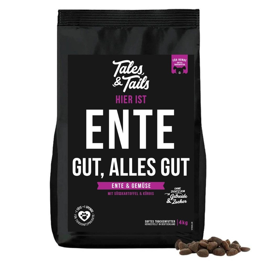 Tales & Tails Softtrockenfutter Ente gut, alles gut, Trockenfutter für: Hunde