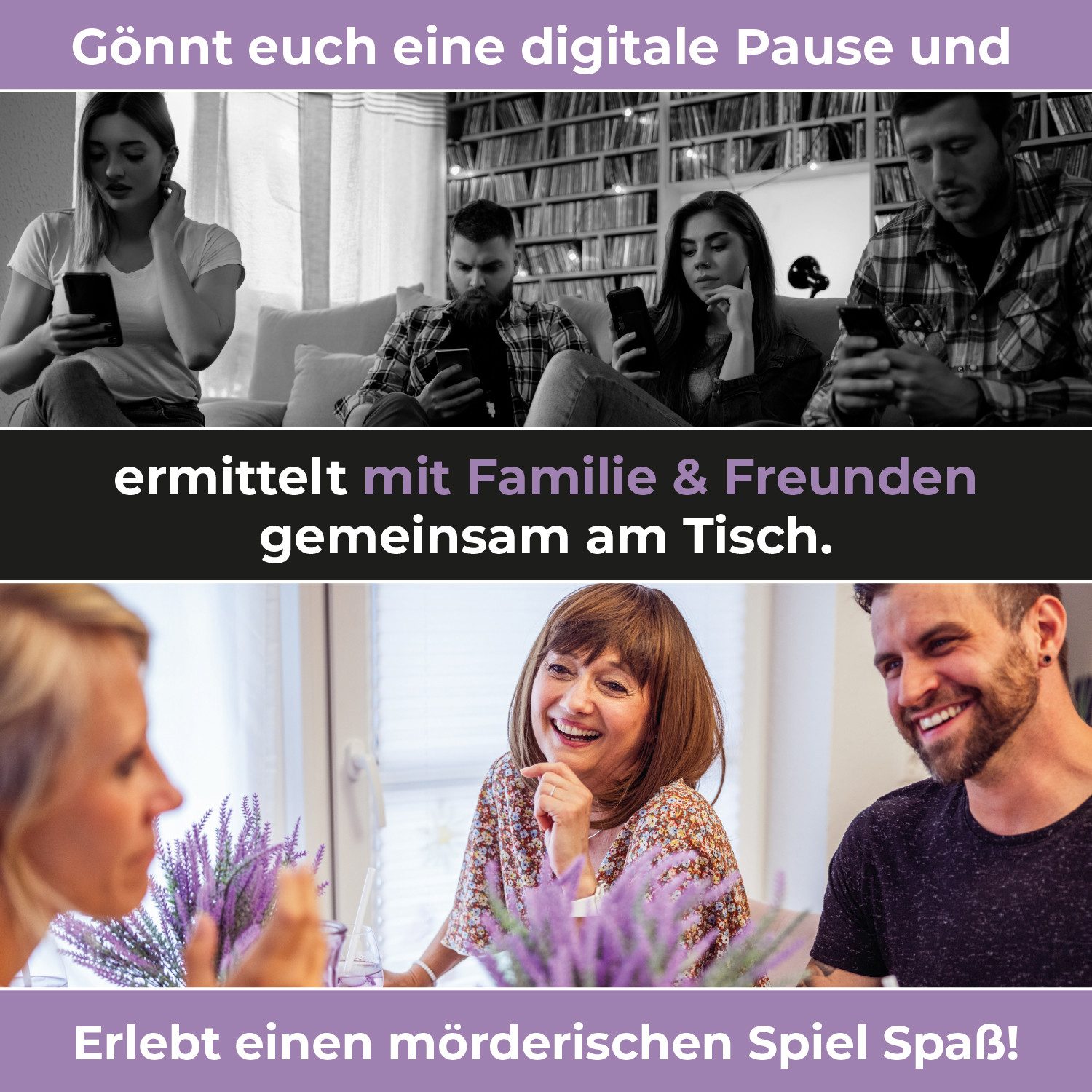 mitmach-krimi Spiel Krimi-Dinner, Lavendelmeer und der Duft des Todes - für 4 Spieler