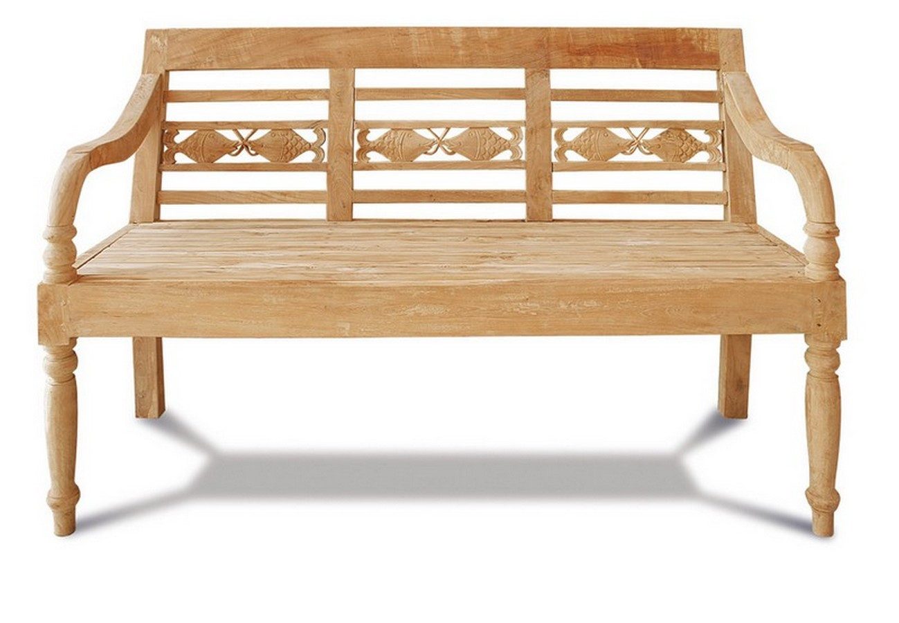 Sitzbank Sitzbank Fish Teak natur ca 130 cm