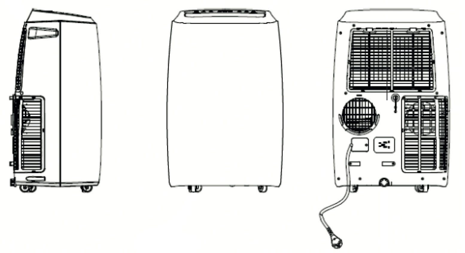 Sonnenkönig Fresco 180 air conditioner, power consumption 2kW, suitable for rooms up to approx. 70m², 24h timer, Wi-Fi, 3 fan speeds, energy class A, portable, hose length 1.5m