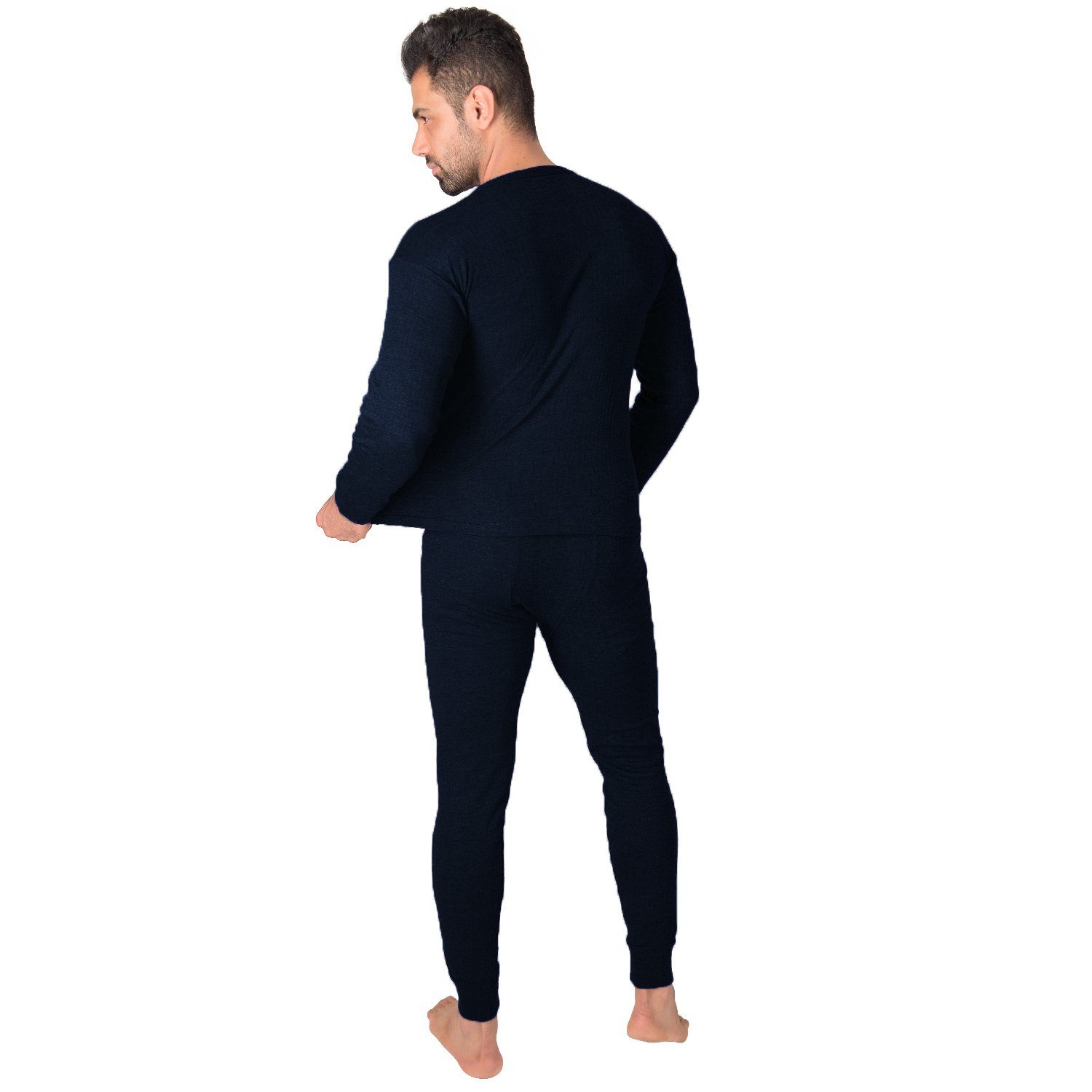 cushy Set Thermounterwäsche (Set, Snake Thermounterhemd Unterhemd + 2x Blau 2-St) Black Unterhose