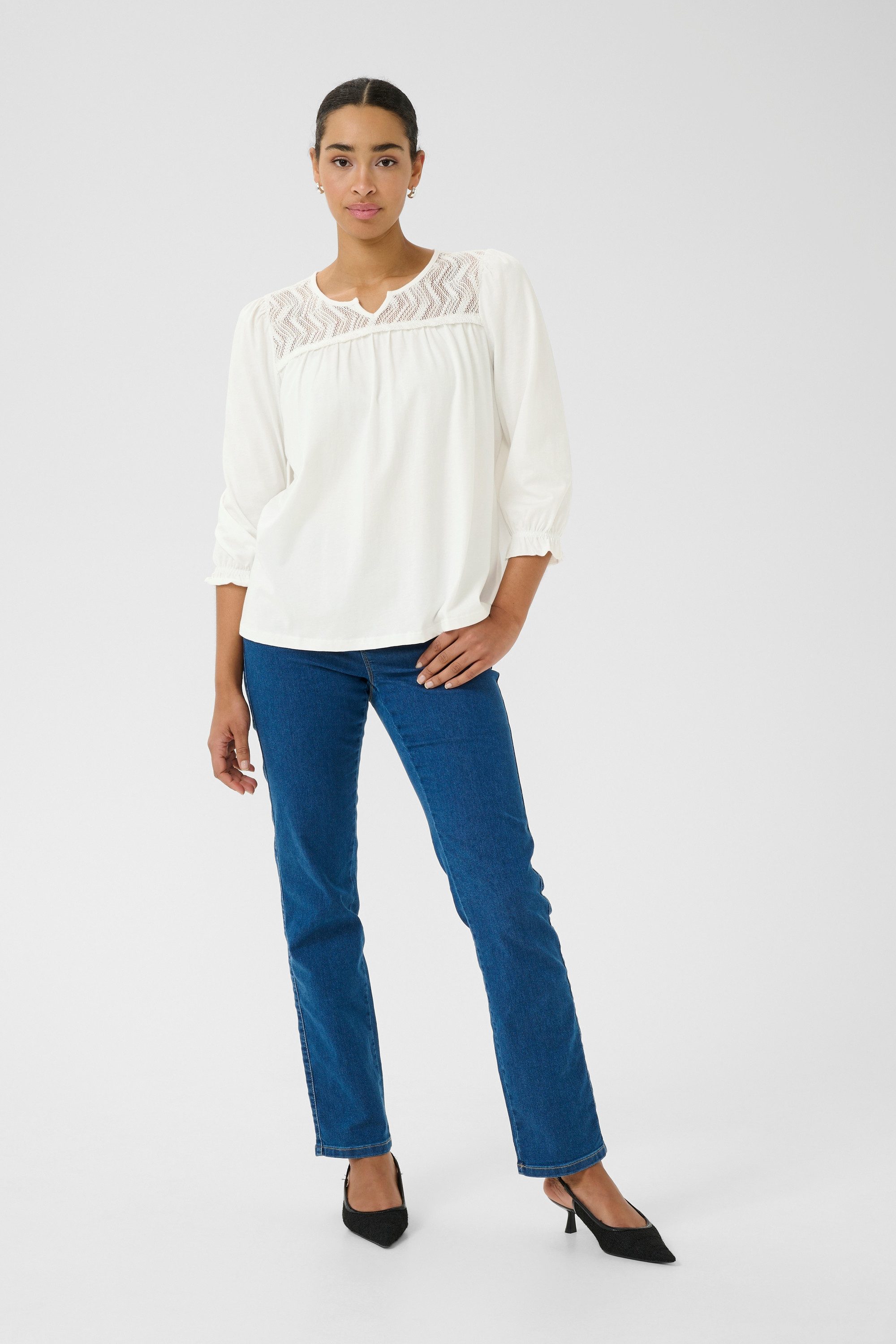 KAFFE Langarmbluse Langarm-Bluse KAanna