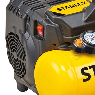 STANLEY Kompressor 6L Silent Kompressor DST 100/8/6 leise, 750 W, mobil 59 db, max. 8 bar, 6 l, Set