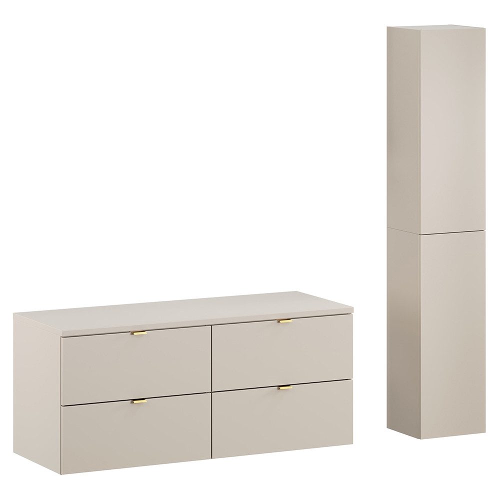 Lomadox Badmöbel-Set DURANGO-56, (Spar-Set, 2-St., Doppel-Waschtischuntersc günstig online kaufen