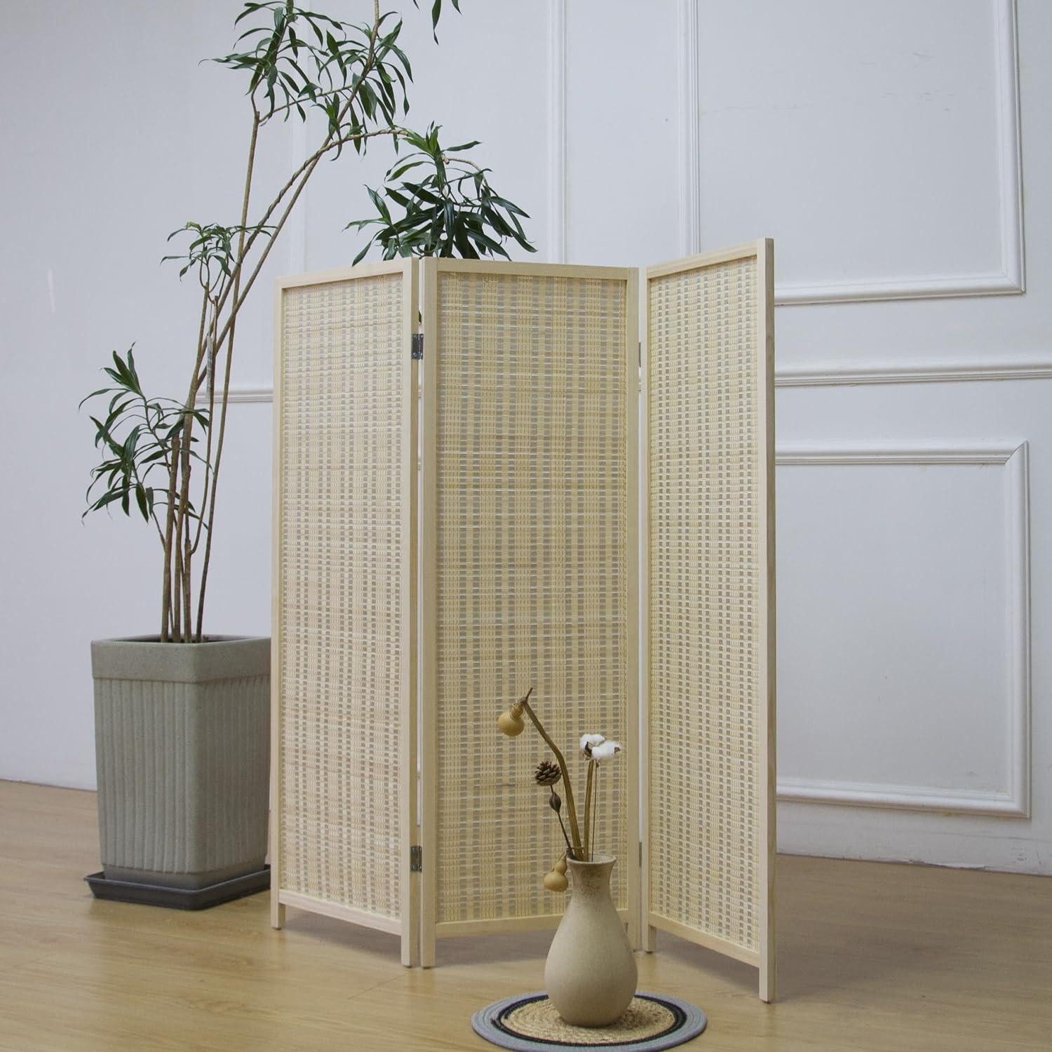 LuxusKollektion Paravent Bambus Raumteiler 3-teilig 120cm (1 St)