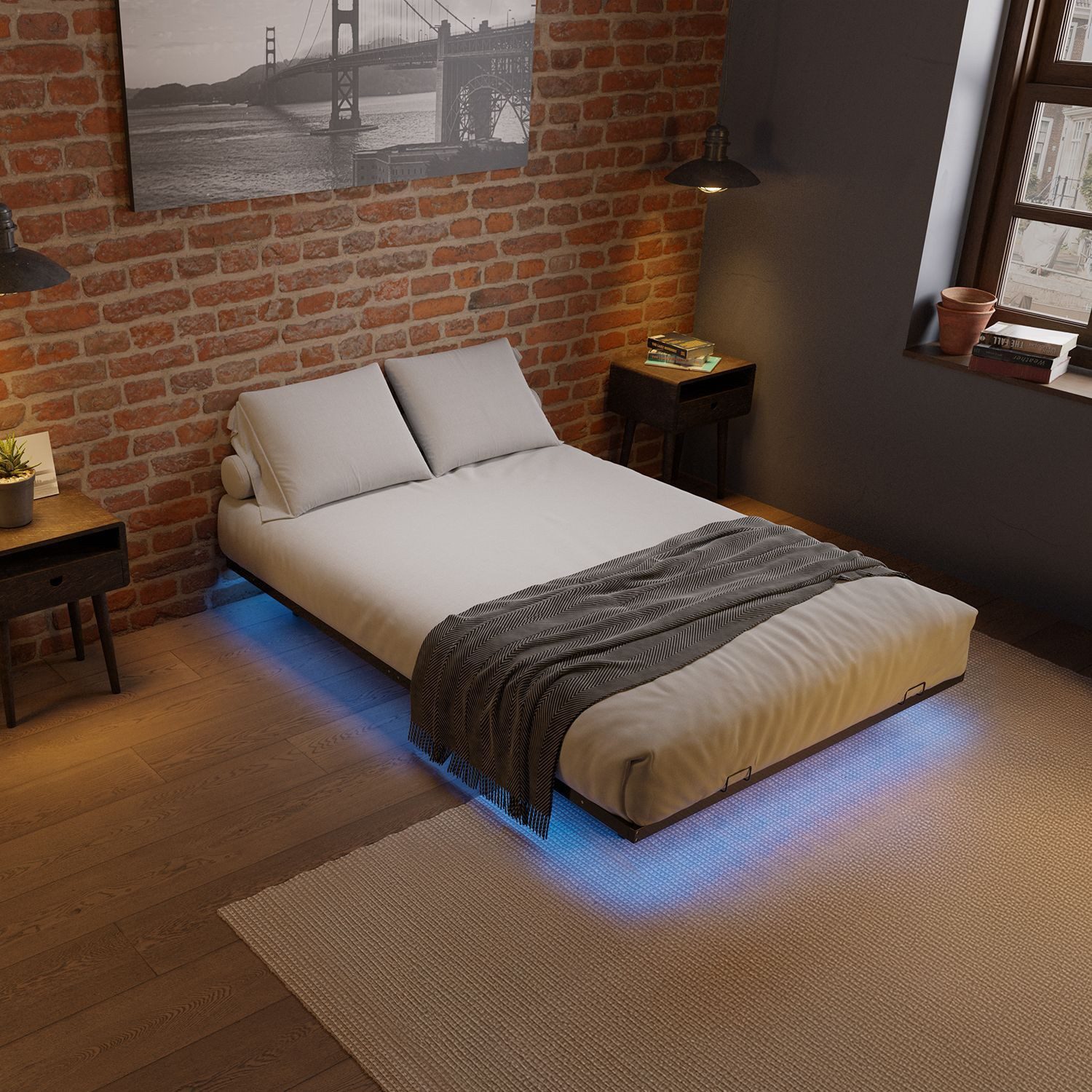 Juskys Metallbett Palamos, 140x200 cm mit günstig online kaufen