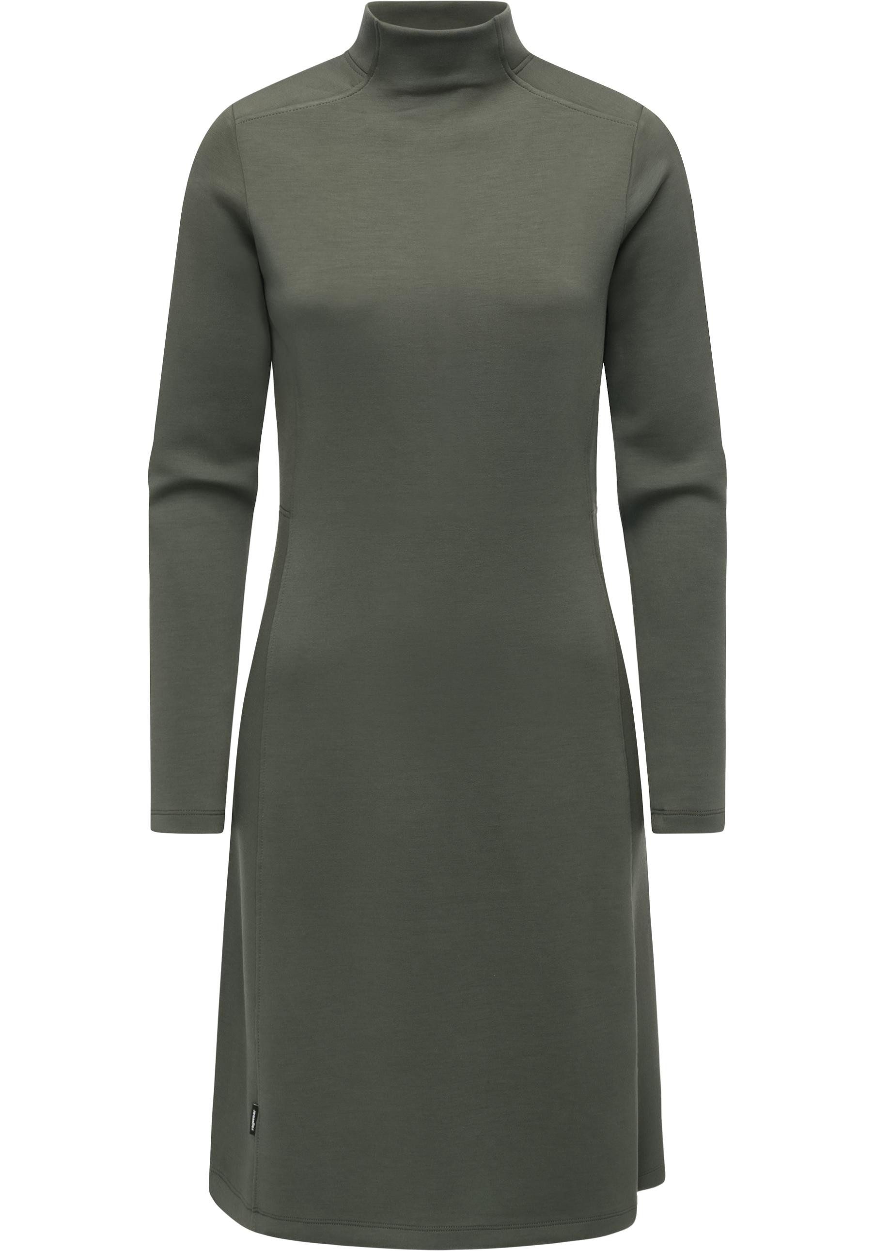 Ragwear A-Linien-Kleid Leavie Modisches Damen Sweatkleid mit Stehkragen günstig online kaufen