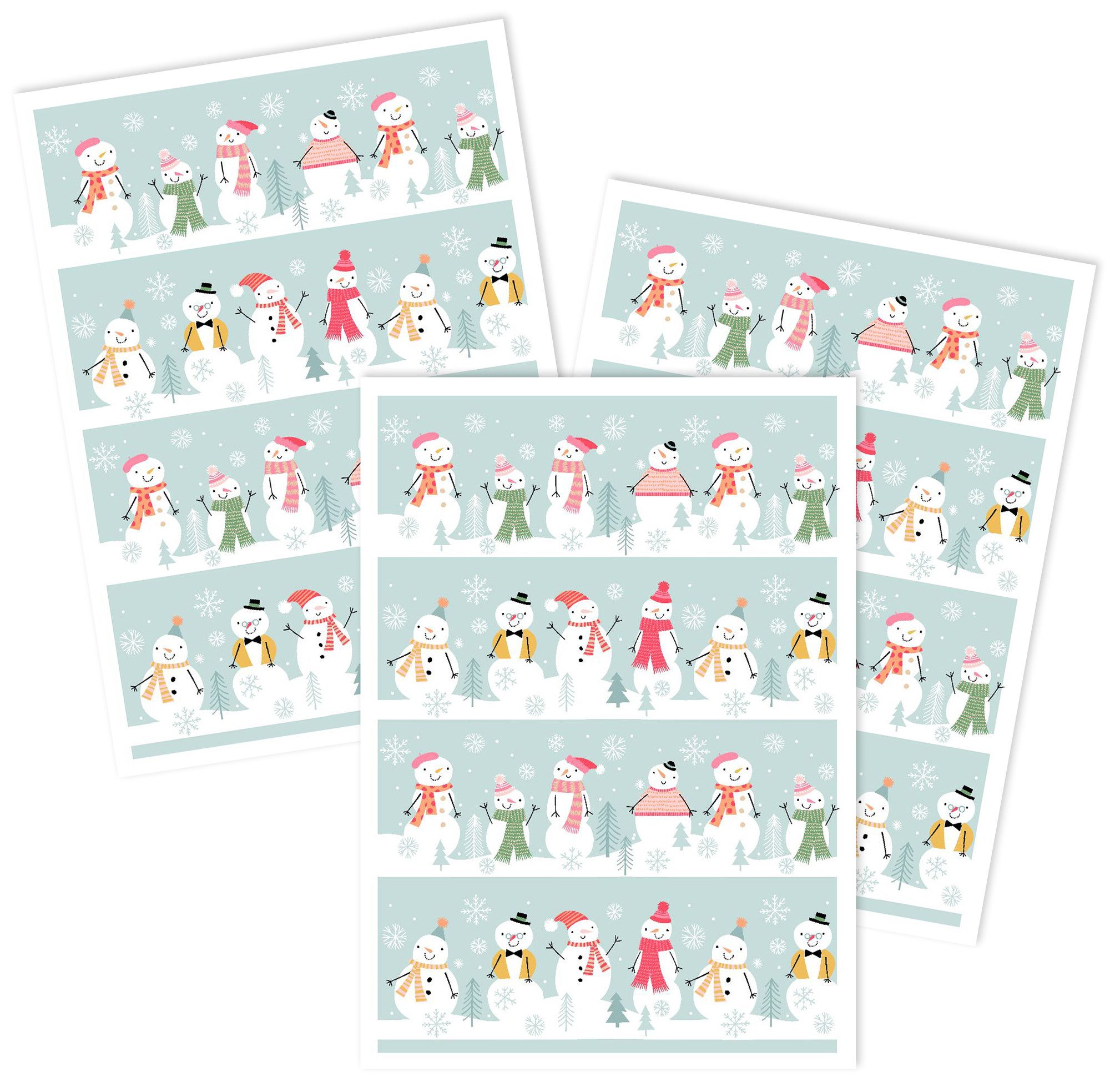 Kracht Geschirrtuch Happy Snowmen, (3-tlg., 3-teilig), 3er Pack Geschirrtüc günstig online kaufen