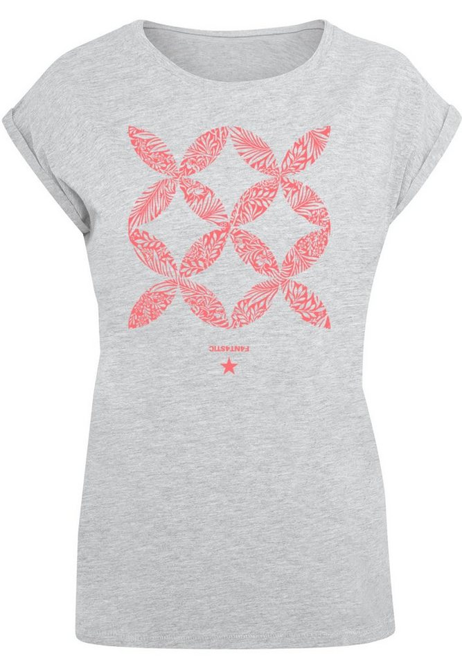 F4NT4STIC T-Shirt Blumenmuster Coral Print