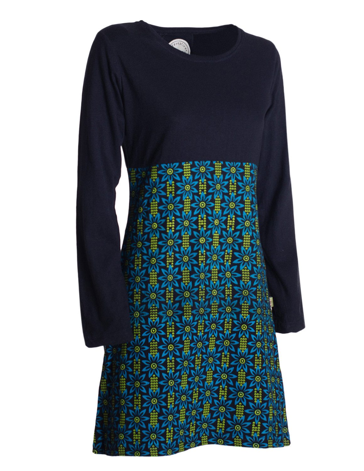 Vishes Tunikakleid Damen Langarm Longshirt-Kleid Sweatkleid Tunika-Kleid Shirt-Kleid Ethno, Goa, Hippie Style