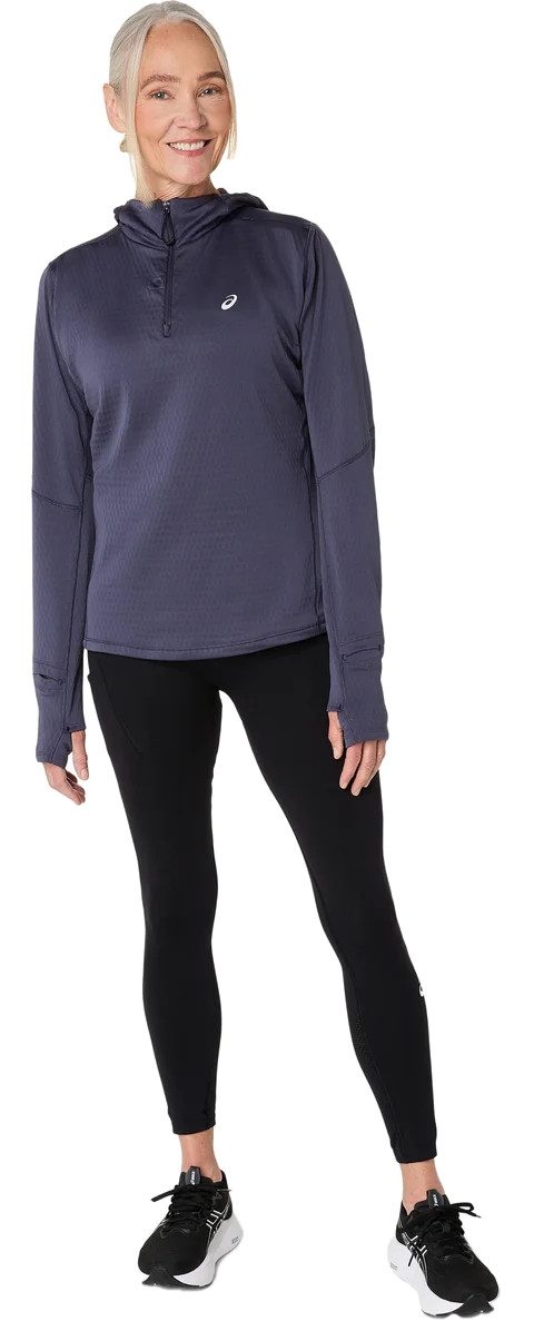 Asics Langarmshirt Asics Damen Langarmshirt Road Winter Hoodie