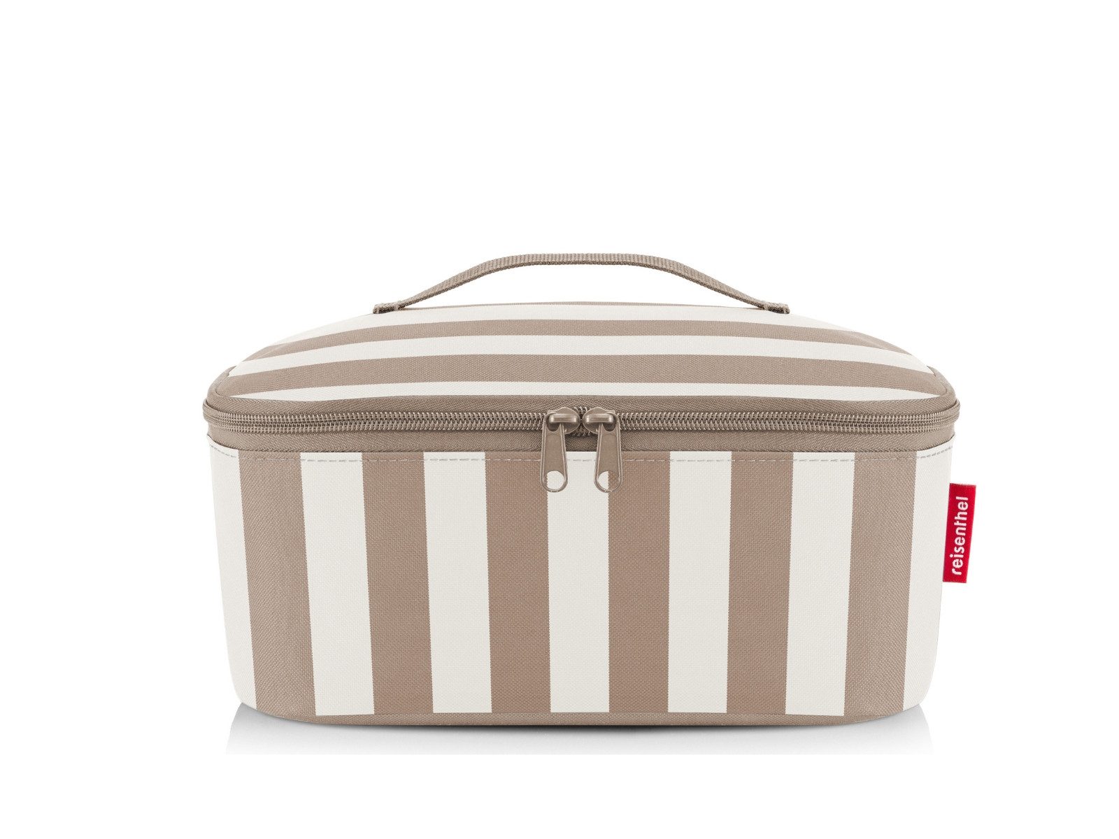 REISENTHEL® Kühltasche coolerbag M pocket summerstripes coffee