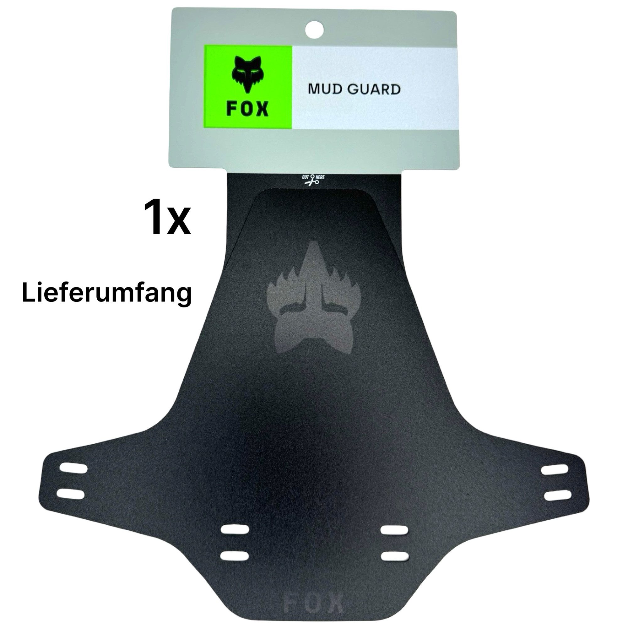 Fox Racing Schutzblech Fox Mud Guard Fahrrad Schutzblech Retro Logo Schwarz
