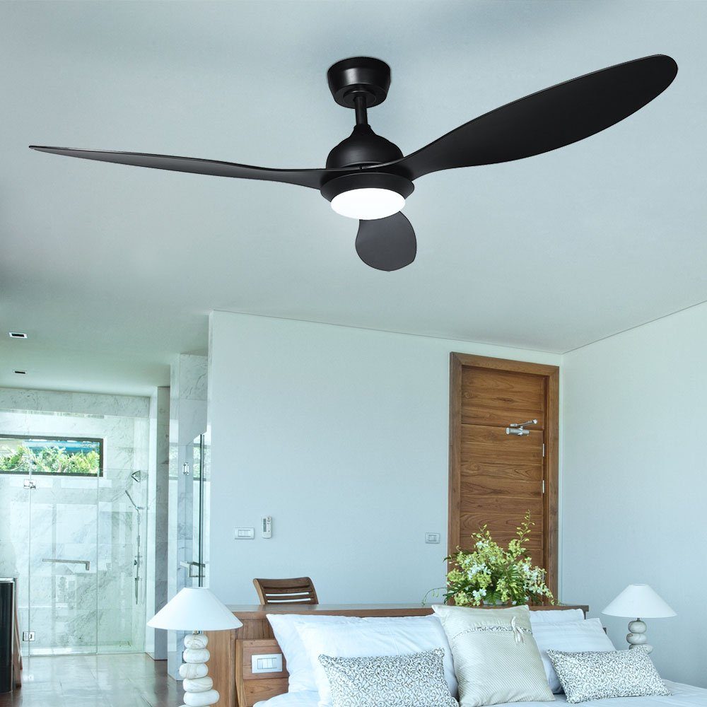 LED Decken Ventilator Beleuchtung Kühler Wärmer Klima Wohn Schlaf Zimmer Diele 