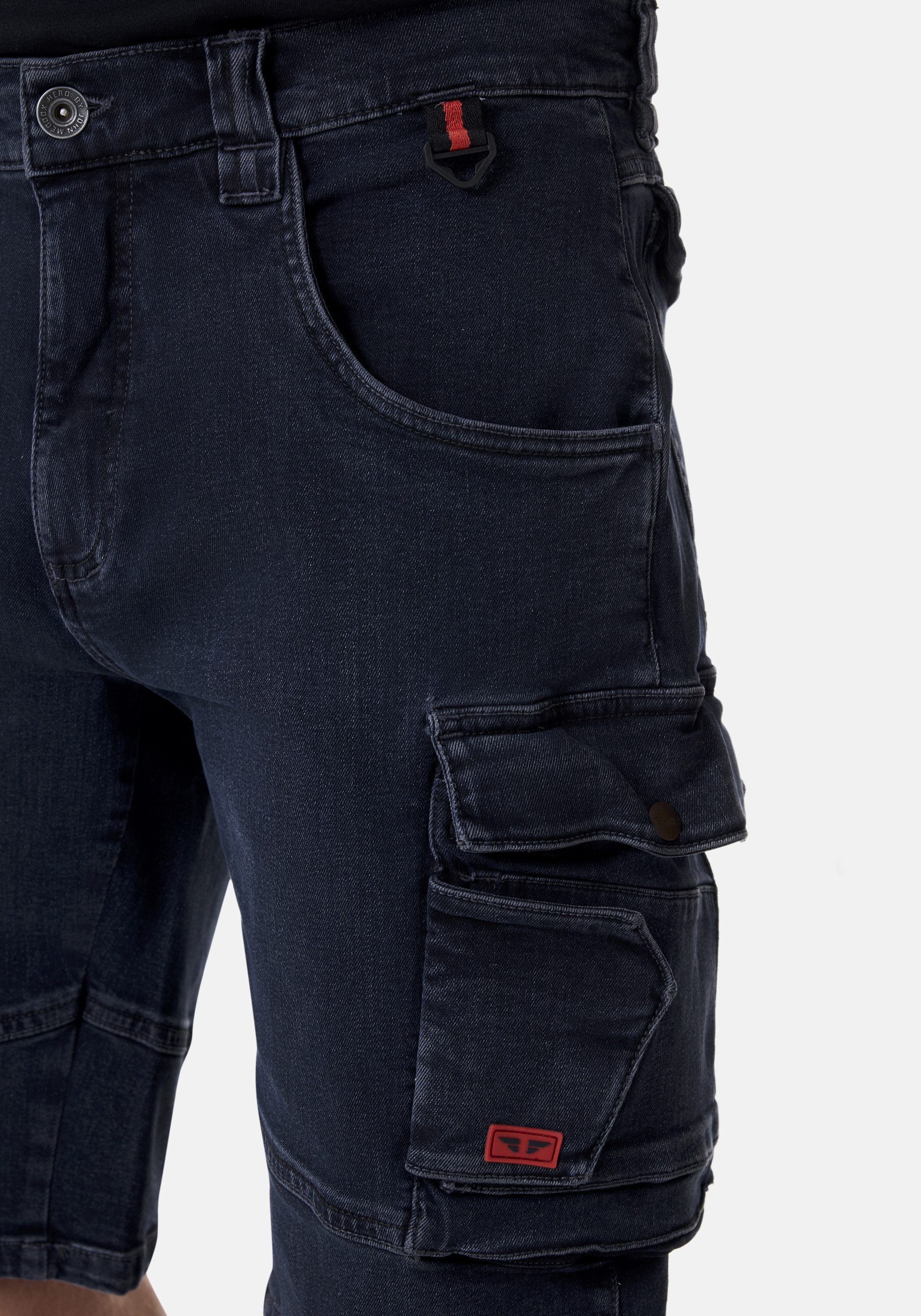 HERO by John Medoox Workerjeans LUCAN Denim Workwear Arbeits-Cargoshorts Jeans Arbeits-Cargoshorts Jeans Denim / Jeansfür Herren – Bild 4 von 4