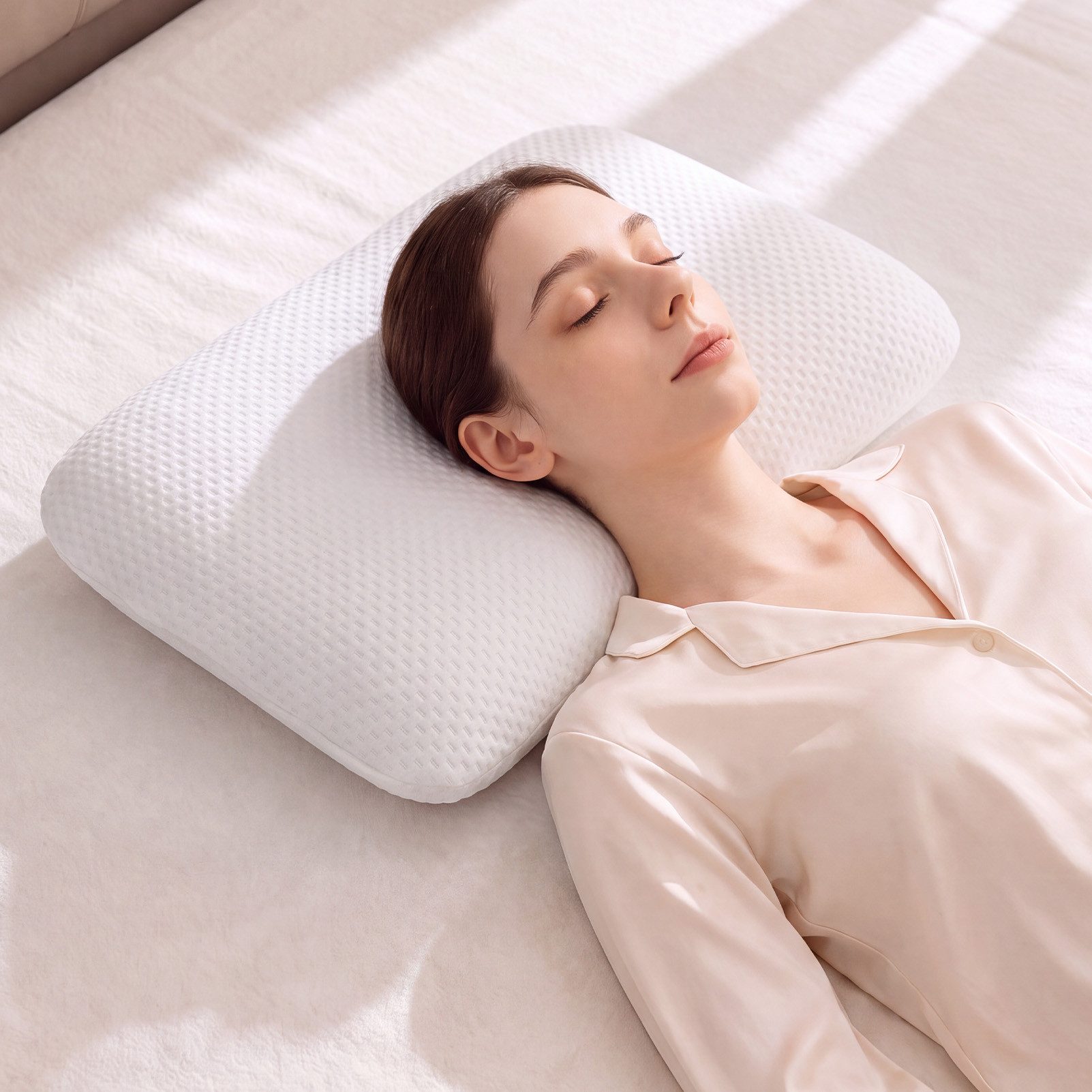 Esun Kopfkissen Orthopädische Ergonomisches Memory Foam Kissen, Nackenkissen, Kissen, Füllung: Rückstellschaum, Rückenschlafer, Bauchschlafer, Seitenschlafer, Set, Seitenschlafer, Rückenschlafer, Bauchschlafer, Set, Kissen, Kopfkissen, Kopfkissen für Seiten Rücken Bauchschläfer (70 x 40 x 12cm)