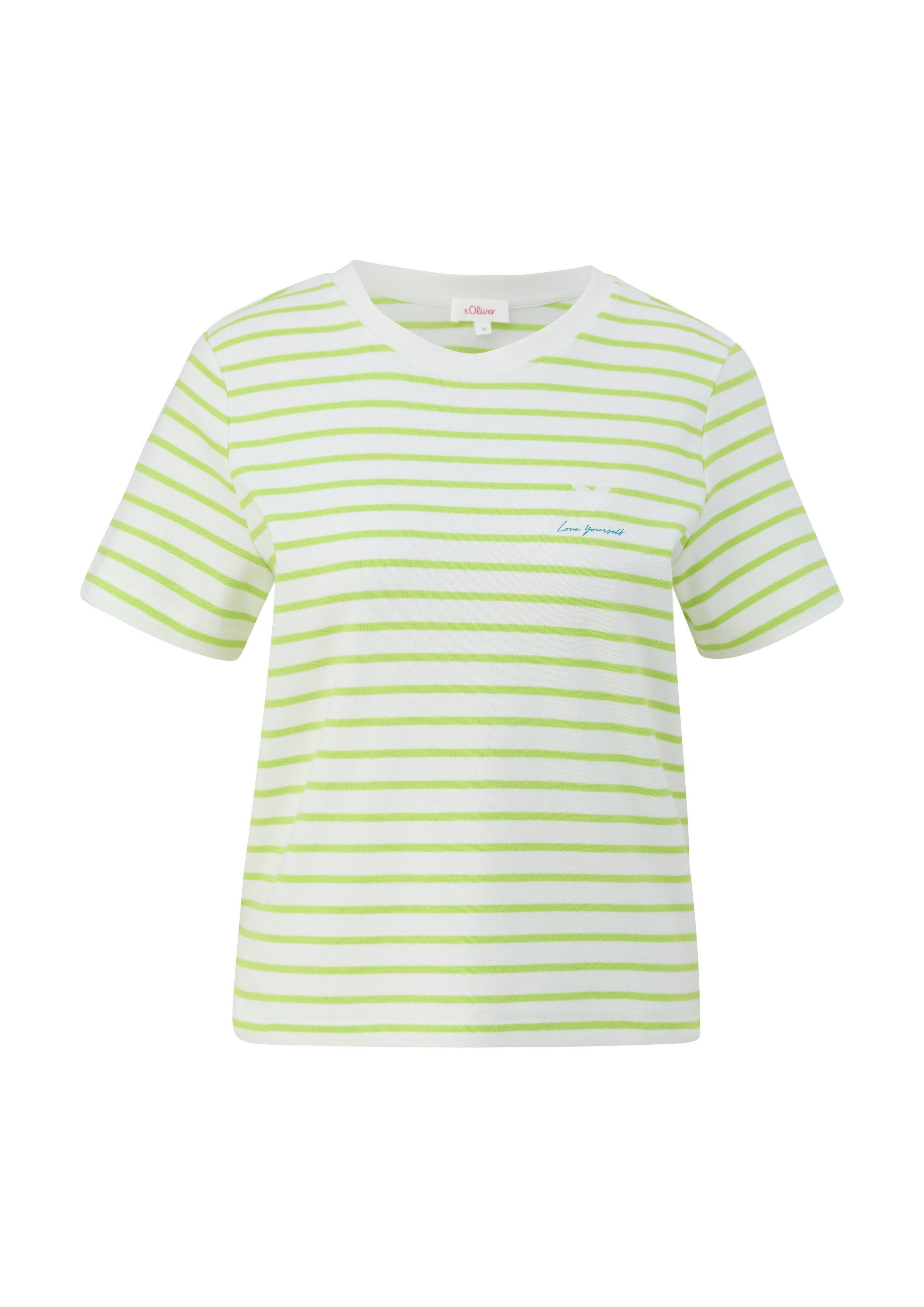 s.Oliver Kurzarmshirt T-Shirt T-Shirt mit Streifenmuster günstig online kaufen