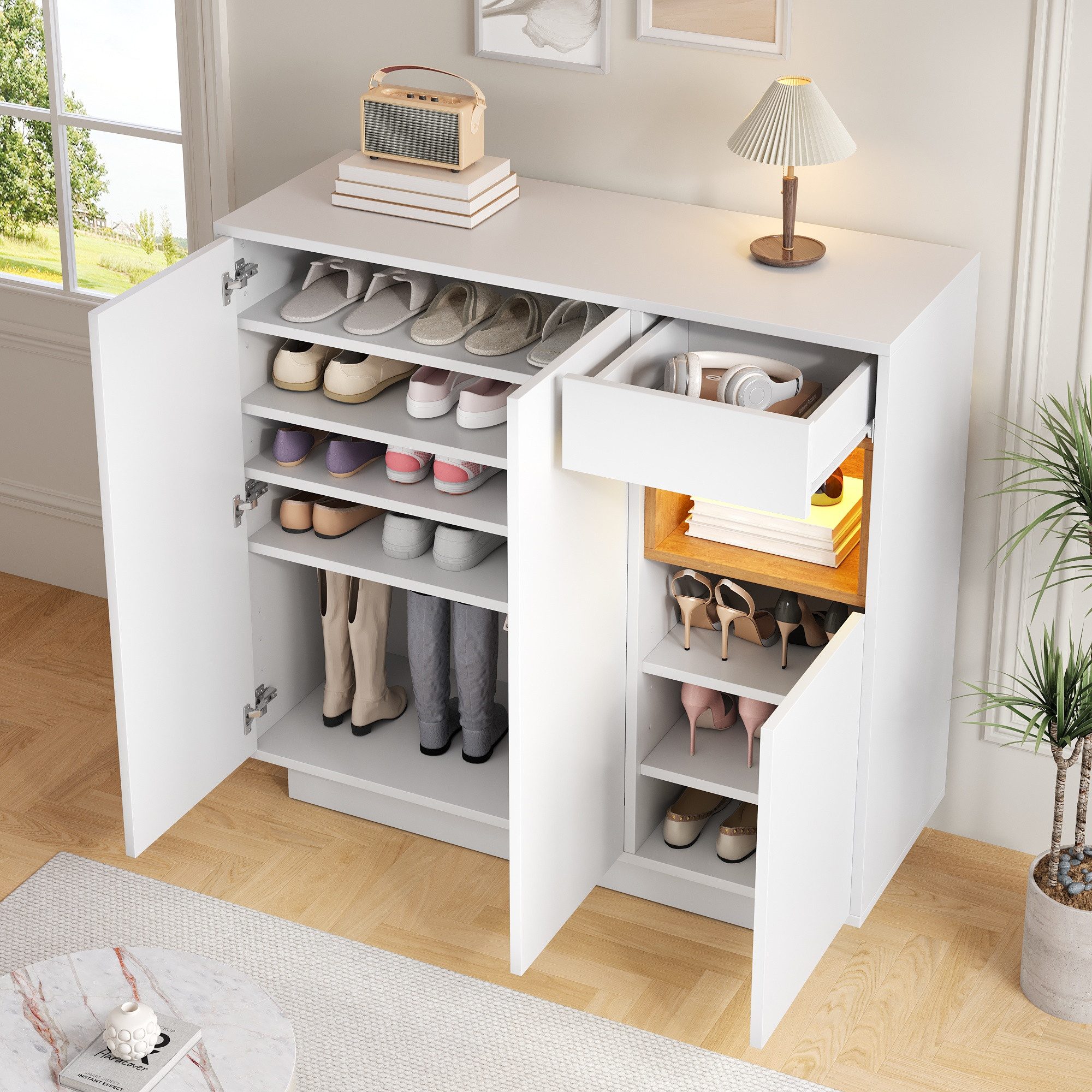 OKWISH Schuhschrank für 14–18 Paar Schuhe günstig online kaufen