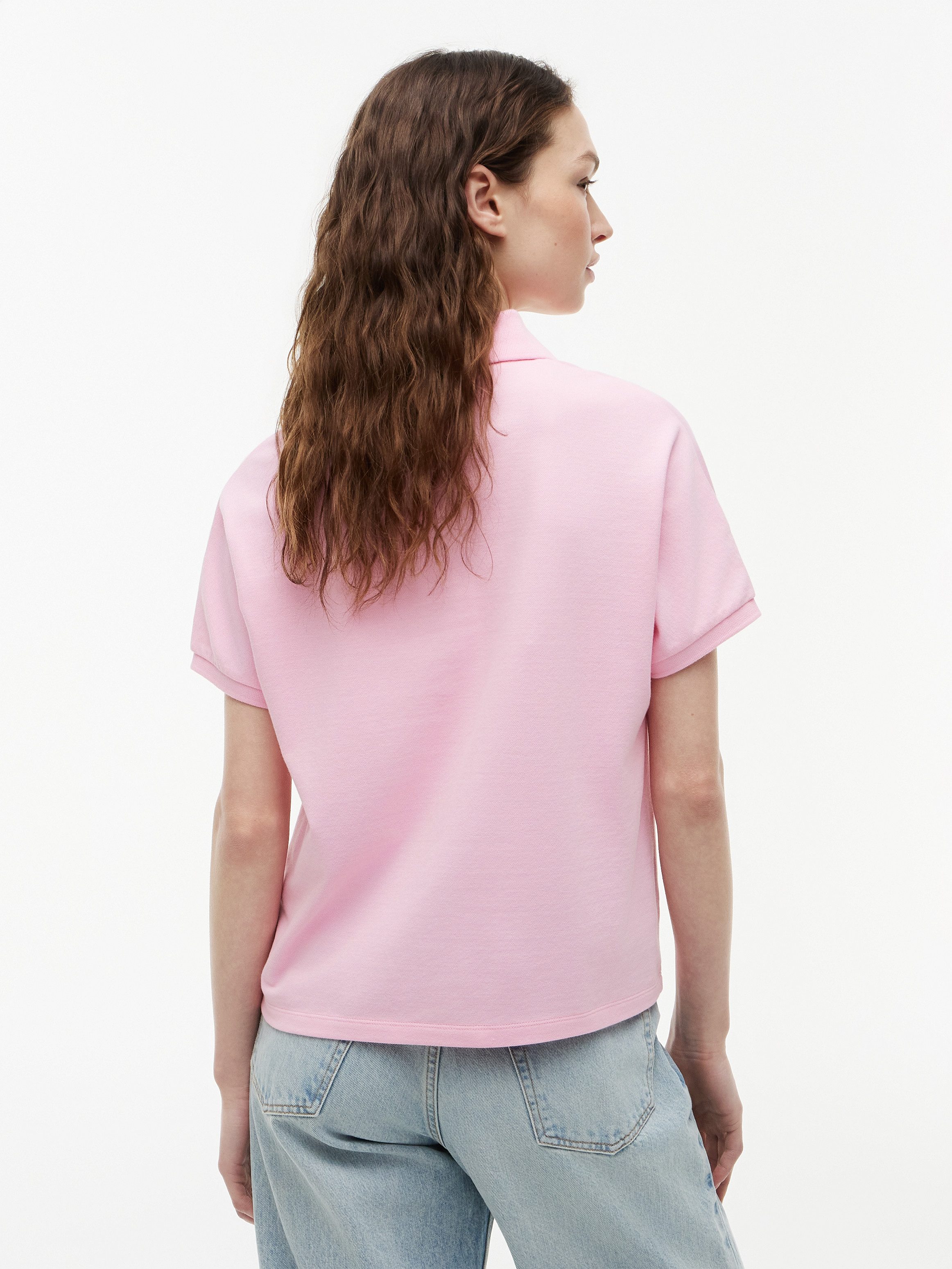 Tommy Hilfiger Poloshirt TH SCRIPT MODERN SS POLO Baumwollmischung, Polokragen, kurze Knopfleiste