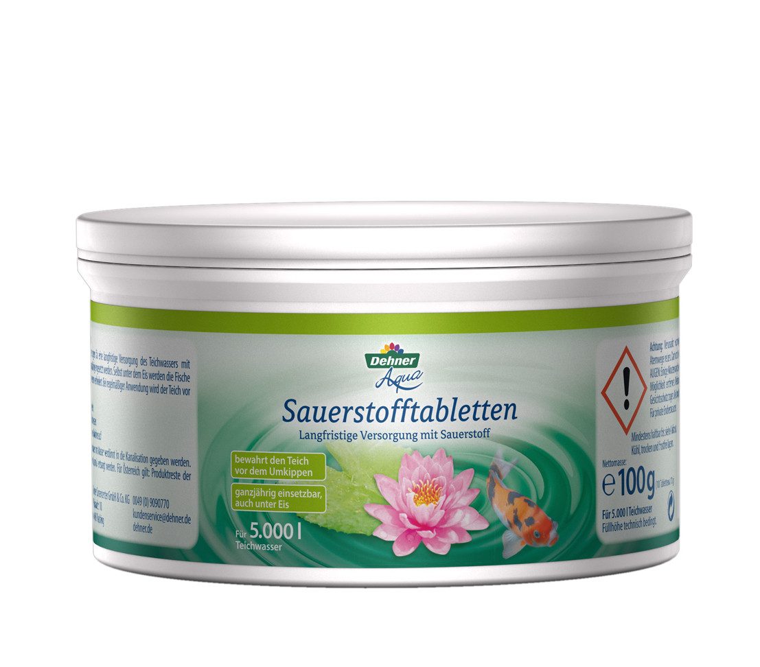Aquariumpflege Aqua Sauerstofftabletten für Teichpflege, 100 g