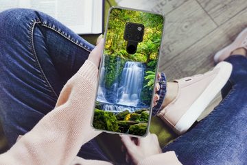 MuchoWow Handyhülle Dschungel - Wasserfall - Australien - Pflanzen - Natur, Handyhülle Huawei P40 Lite, Handy Case, Silikon, Bumper Case