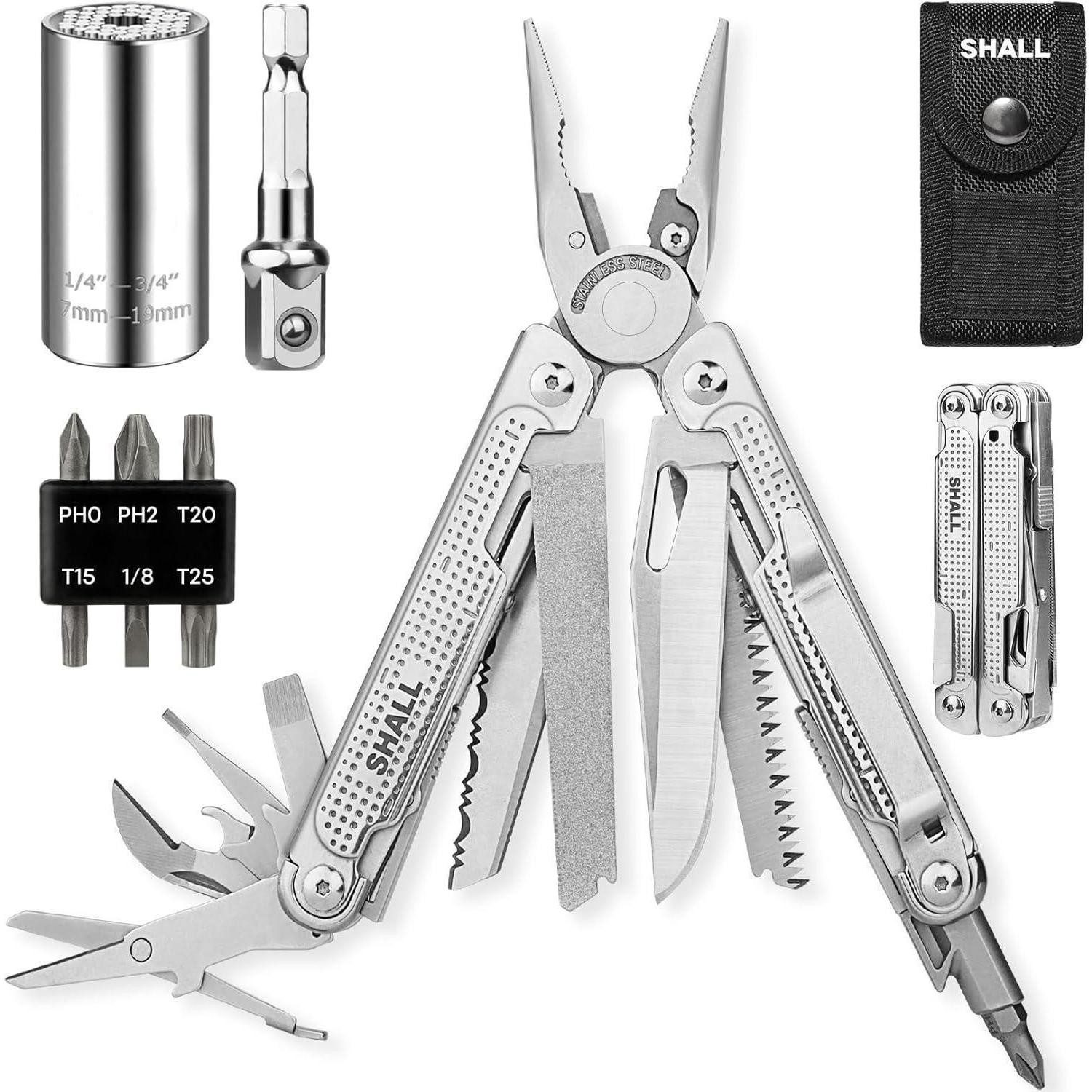 LuxusKollektion Multitool Multitool 18-in-1 mit Universalsteckschlüssel