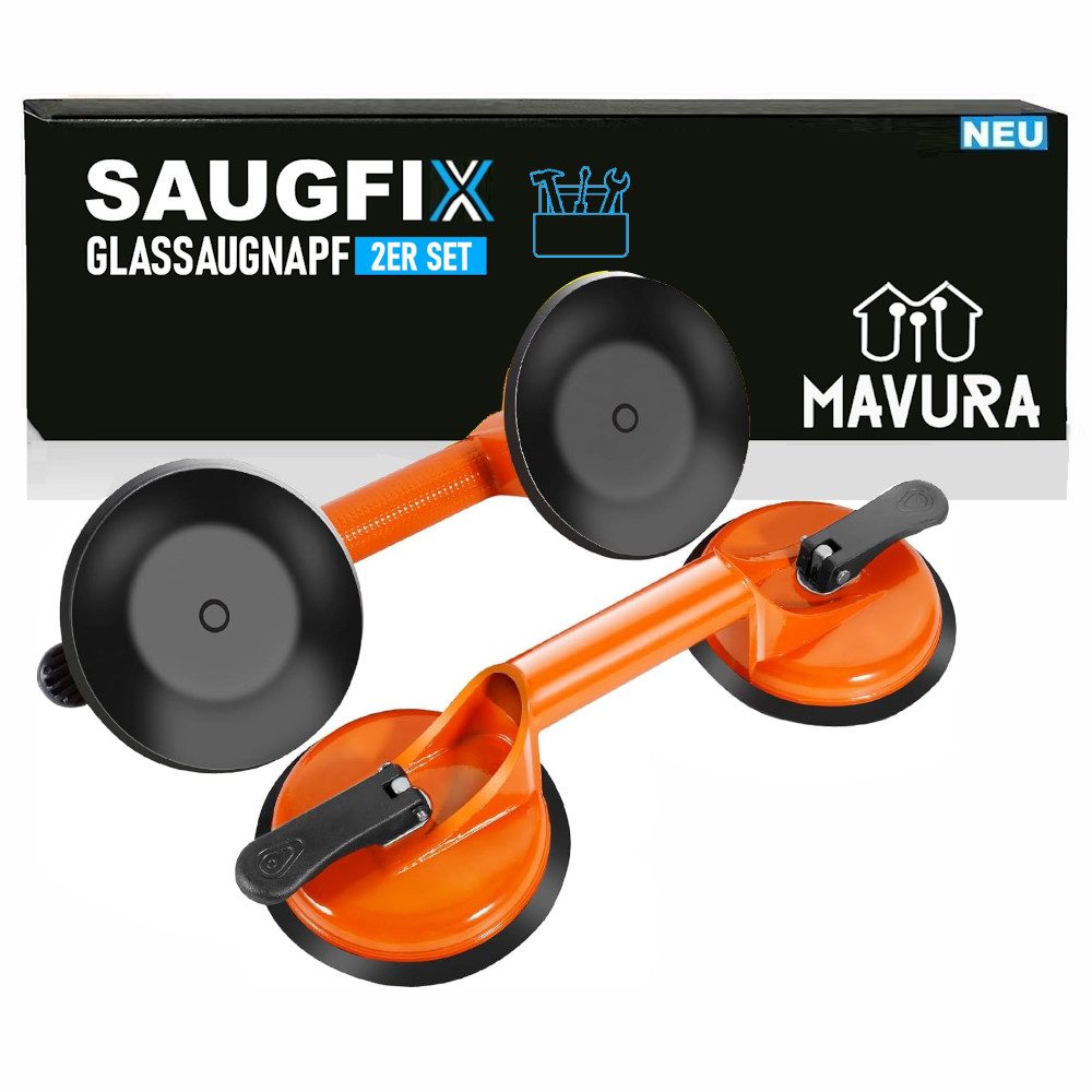 Saugheber SAUGFIX Doppel-Saugheber Glasheber Fliesen Heben Saugnapf Sauggriff