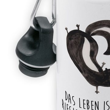 Mr. & Mrs. Panda Trinkflasche Stinktier Handstand - Weiß - Geschenk, Kindertrinkflasche, Kids, Stin, Fröhliche Motive