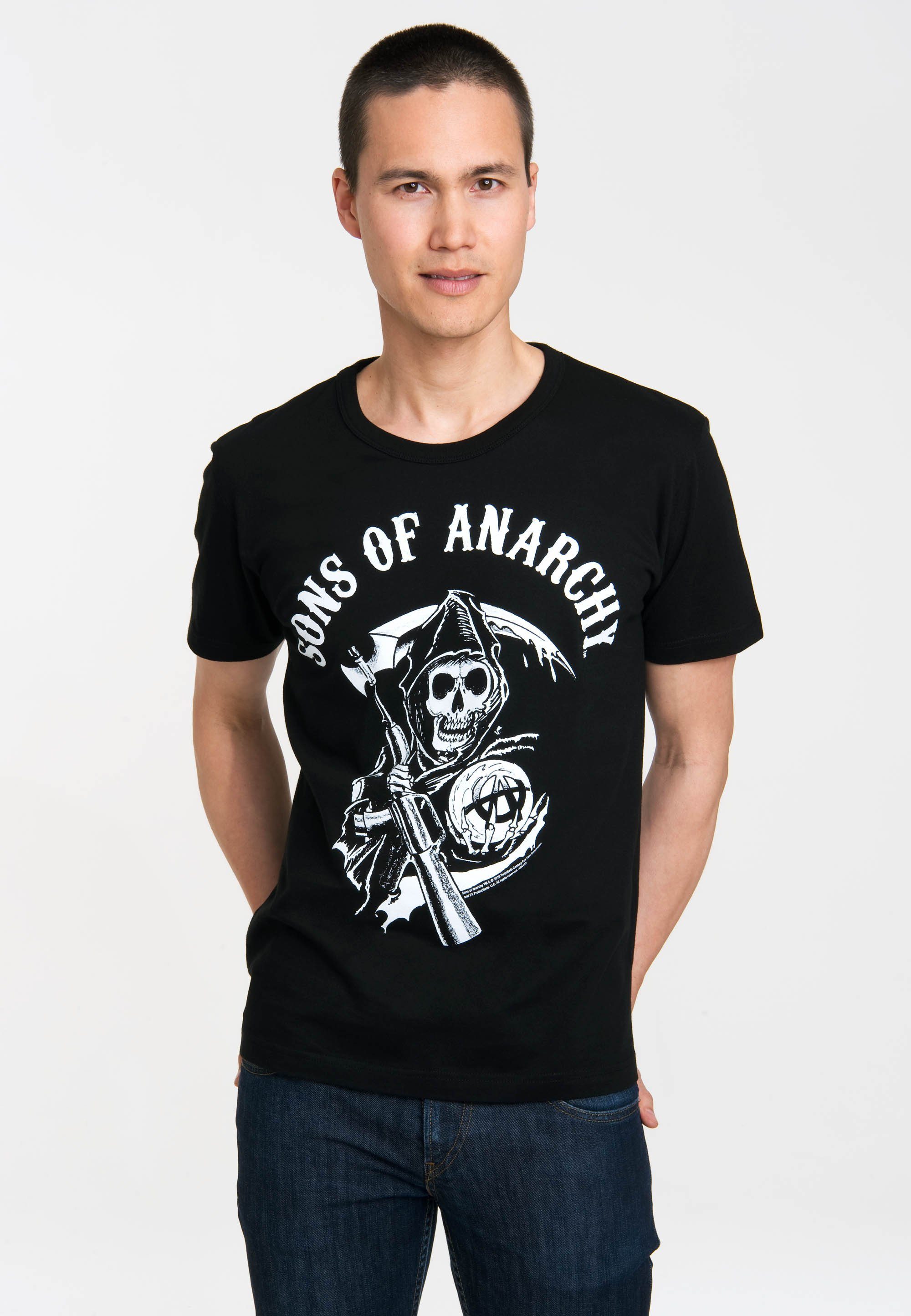 LOGOSHIRT T-Shirt Sons of Anarchy mit of Sons Logo Anarchy-Print