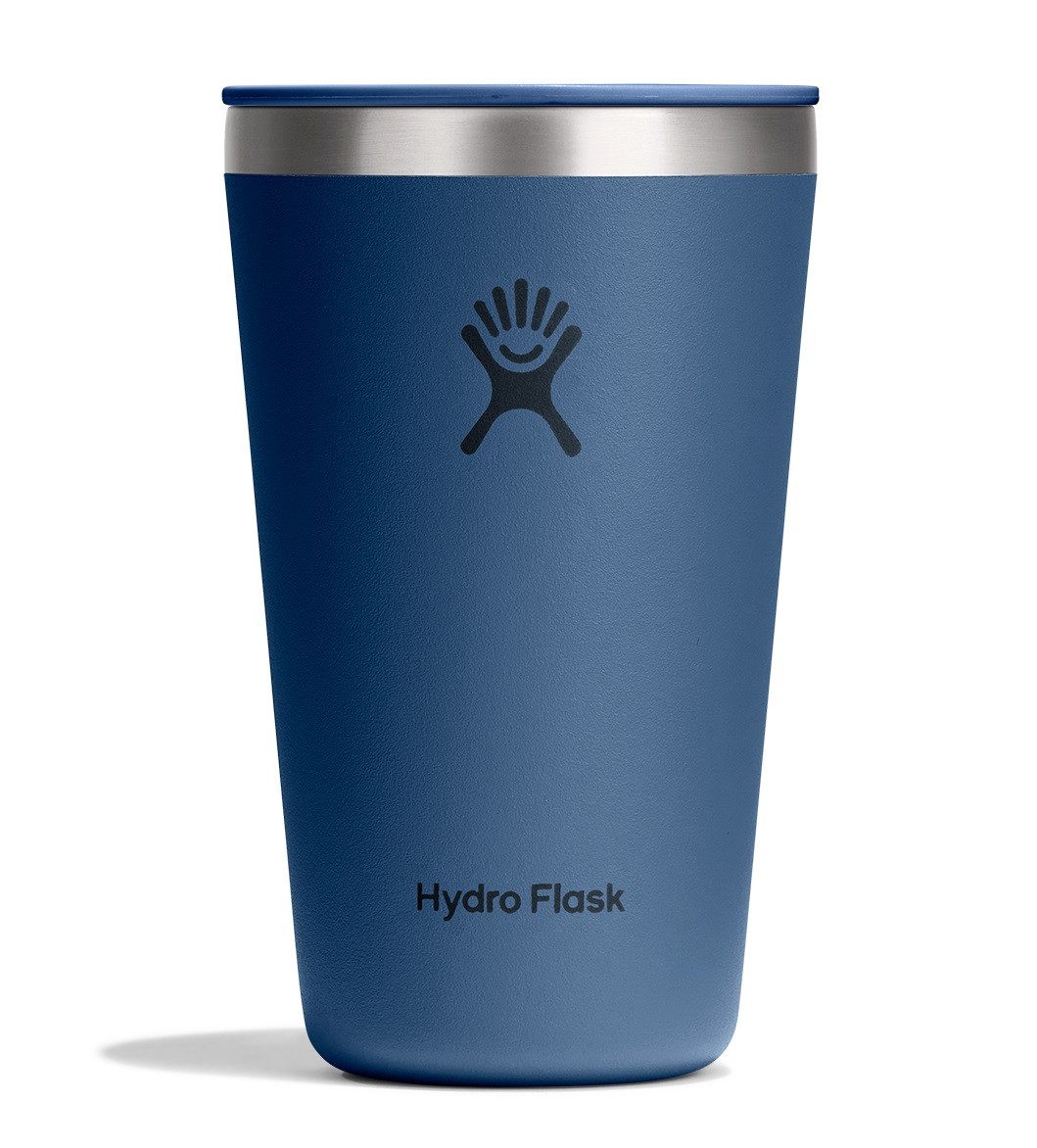 Hydro Flask Thermobecher 16 OZ All Around Tumbler Press-In Lid, 473 ml, 1-tlg., Edelstahl, Kompatibel mit Trinkhalmdeckel und verschließbaren Eindrückdeckel