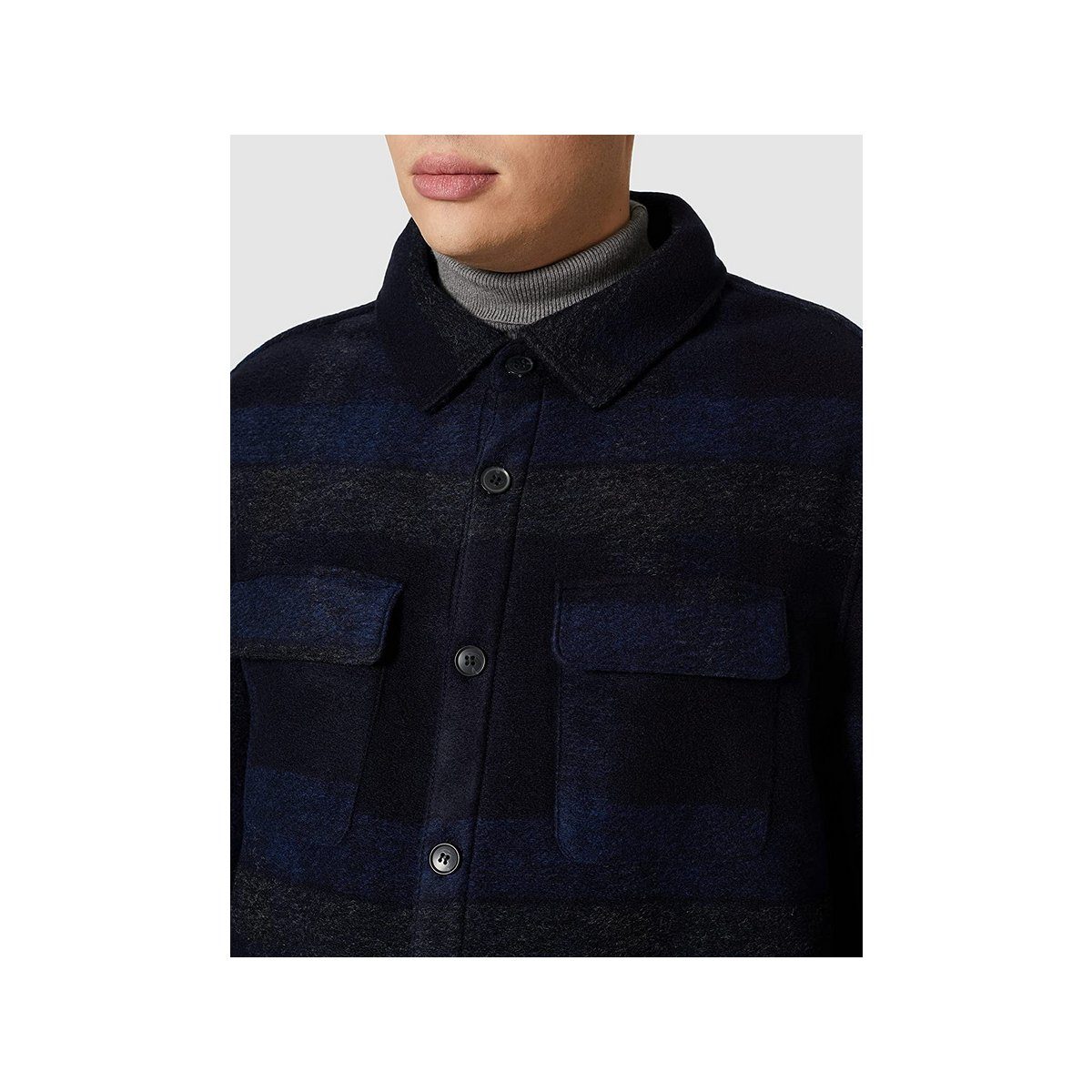 dunkel-blau (1-tlg) s.Oliver Sweatjacke passform textil