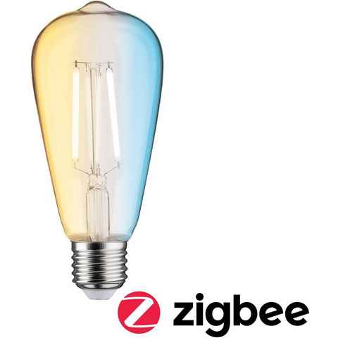 Paulmann LED-Leuchtmittel Zigbee ST64 7W E27 2.200 - 6.500K TunableWhite, E27, 1 St., Neutralweiß, Tageslichtweiß, Warmweiß