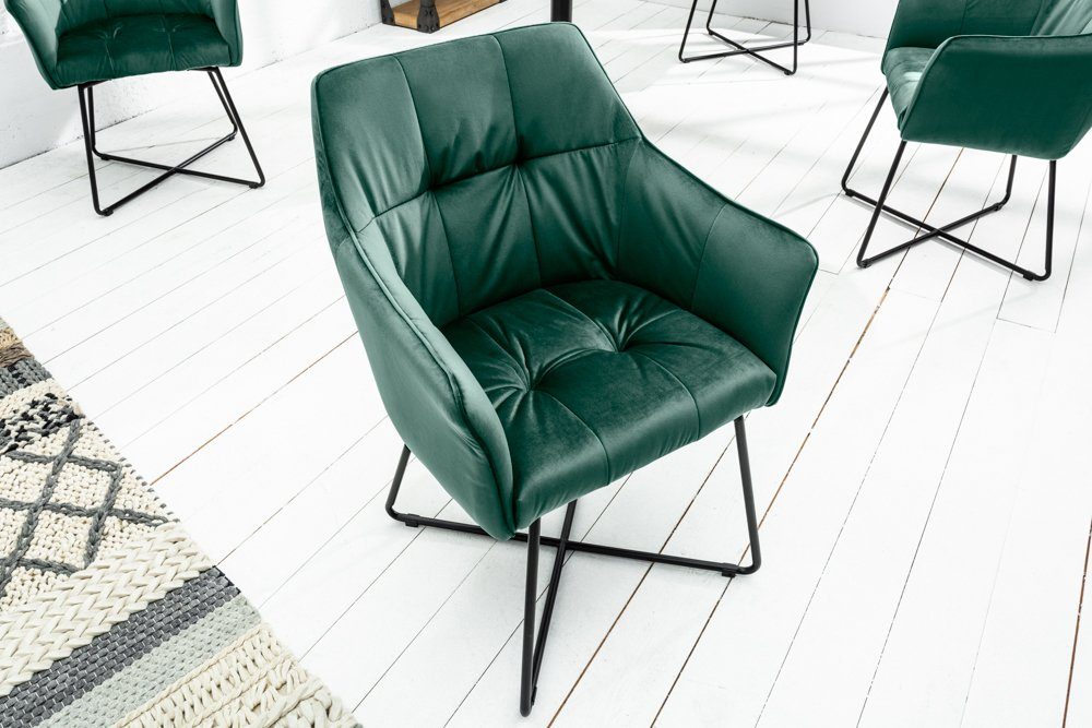 riess-ambiente Polsterstuhl LOFT grün / schwarz günstig online kaufen