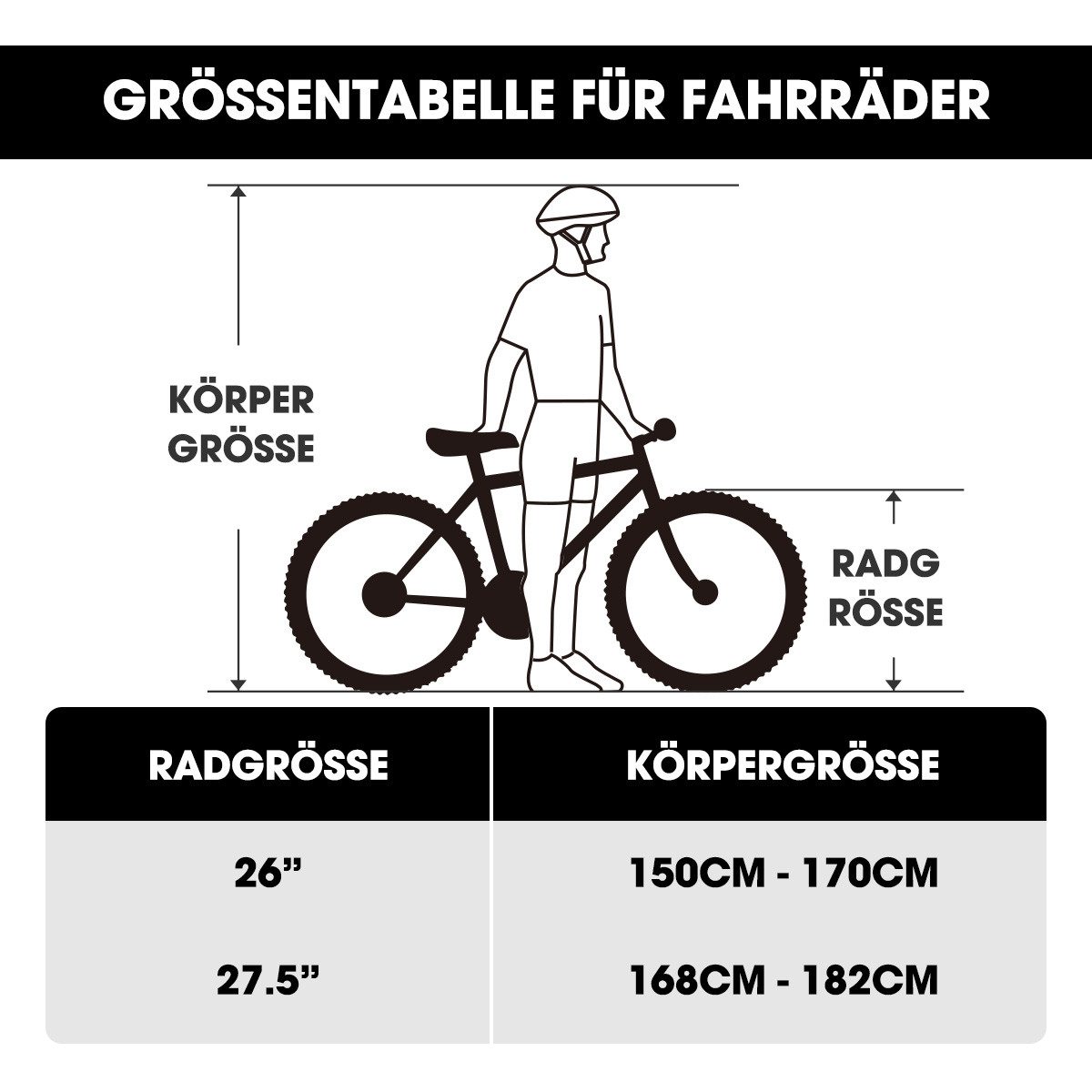 HILAND Mountainbike 26/27,5 Zoll Alu-Mountainbike 21-Gang, Scheibenbremsen & Komfortsattel – Bild 4 von 5