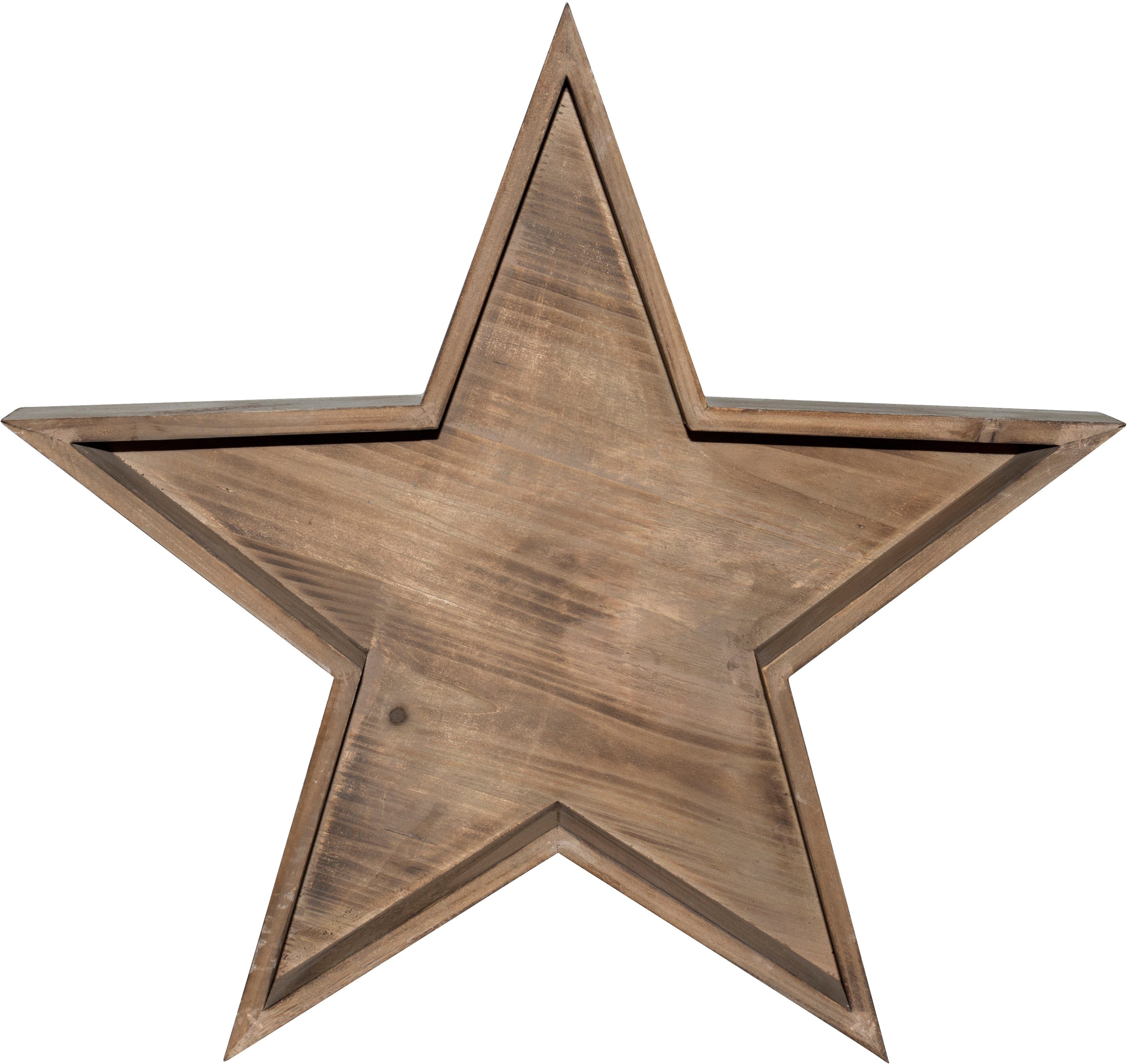 Myflair Möbel & Accessoires Dekostern Weihnachtsstern, Quania, Weihnachtsdeko, 1 St., aus Holz, Ø ca. 60 cm