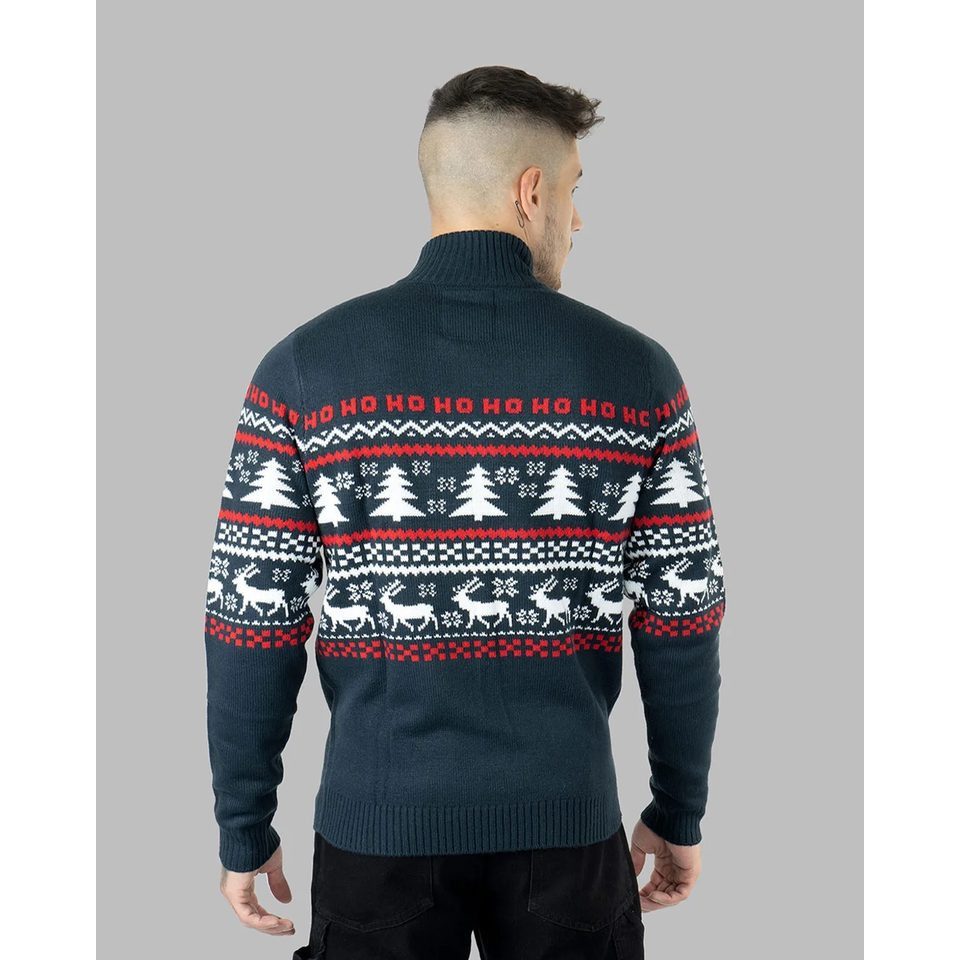 Montegoni Sweater Herren Weihnachtspullover Neuheit Faire Insel Grobstrick