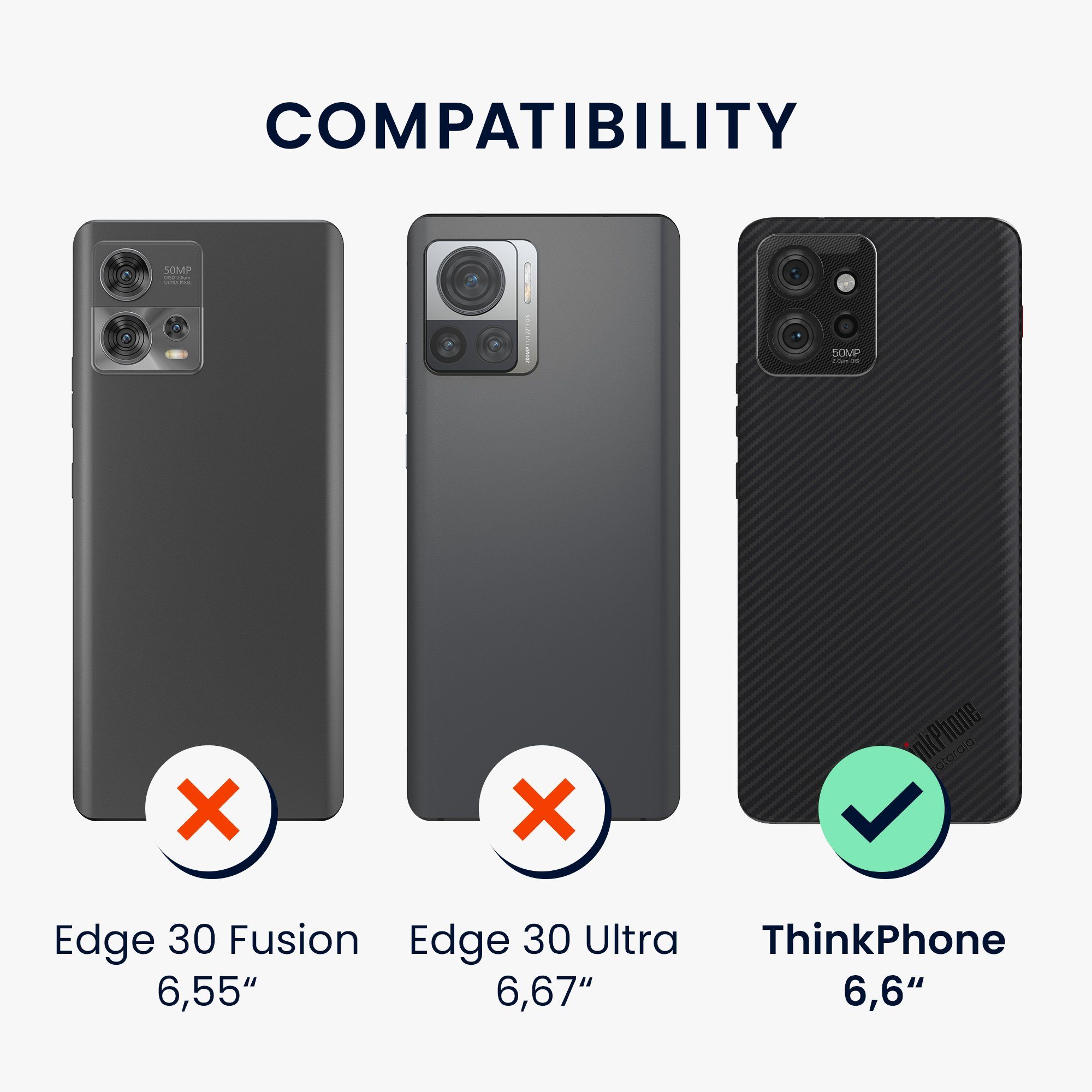 kwmobile Handyhülle Hülle für Motorola ThinkPhone, Hülle Silikon - Soft Handyhülle - Handy Case Cover