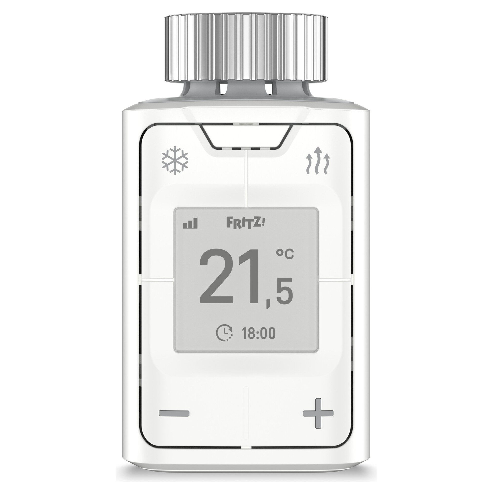 Fritz! Heizkörperthermostat FRITZ!Smart Thermo 302, (1 St) Smarter Heizkörperregler, E-Paper, Fenster-offen-Erkennung, Boost – Bild 2 von 5