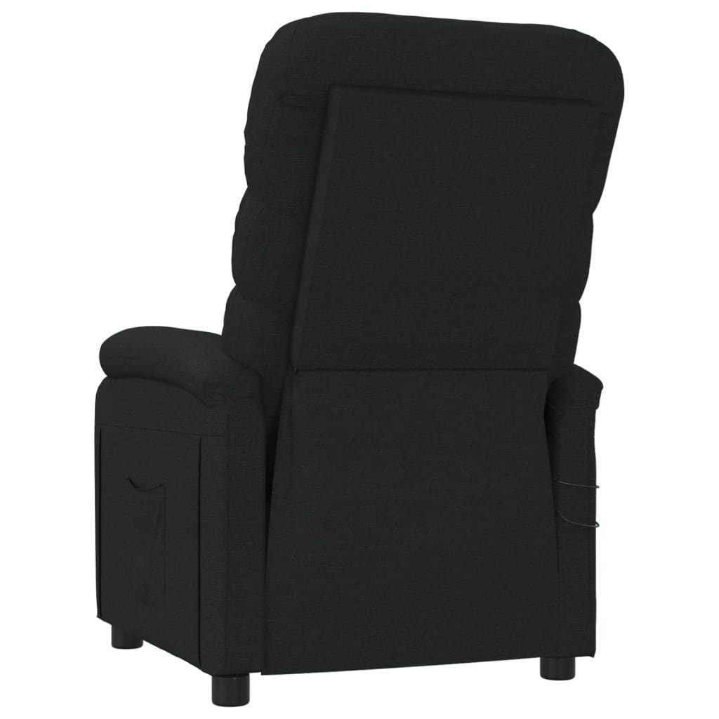 Stoff Massagesessel vidaXL Elektrisch Schwarz (1-St) Massagesessel