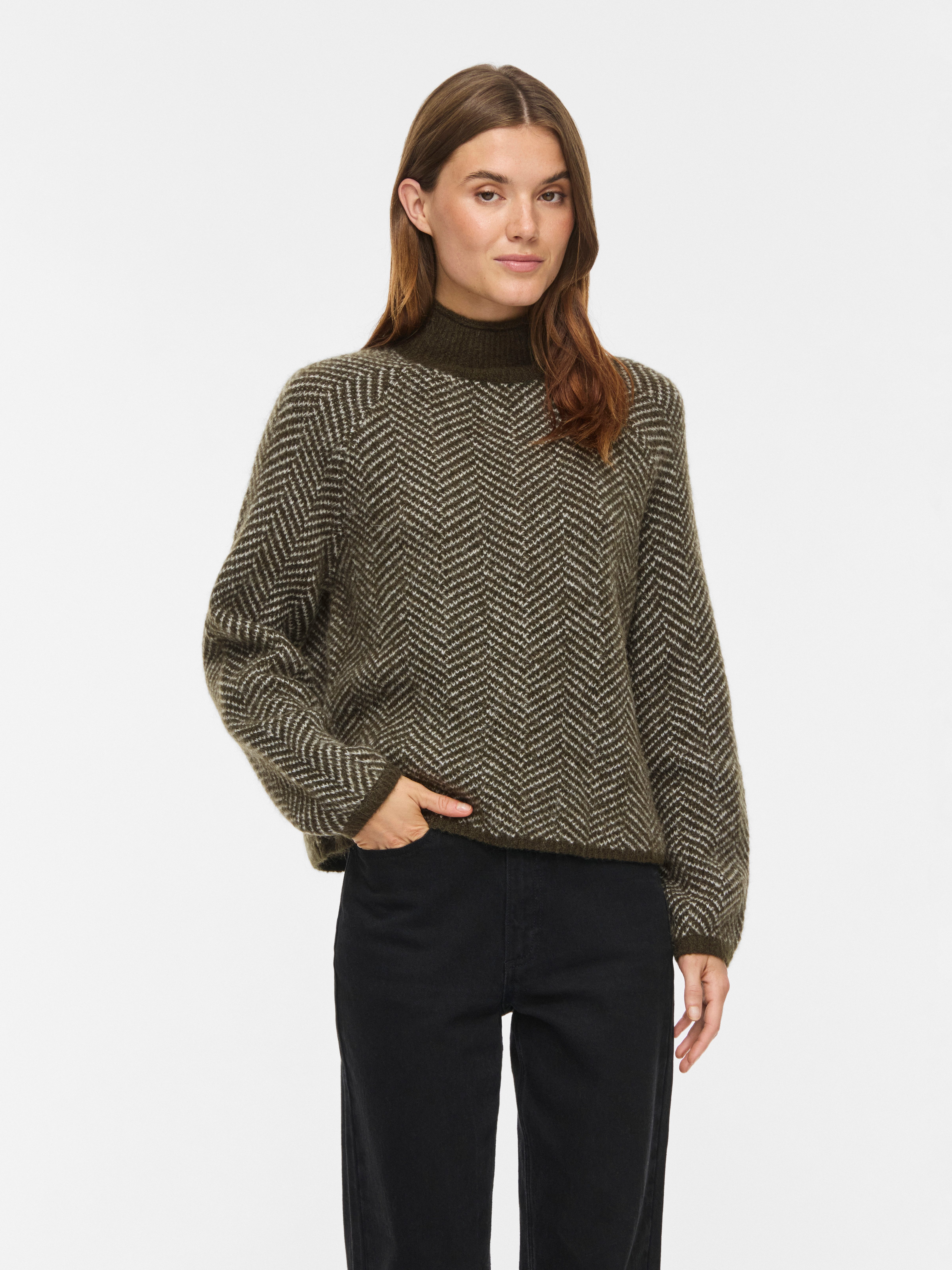 Stehkragenpullover VILORY HIGH NECK L/S KNIT TOP - NOOS