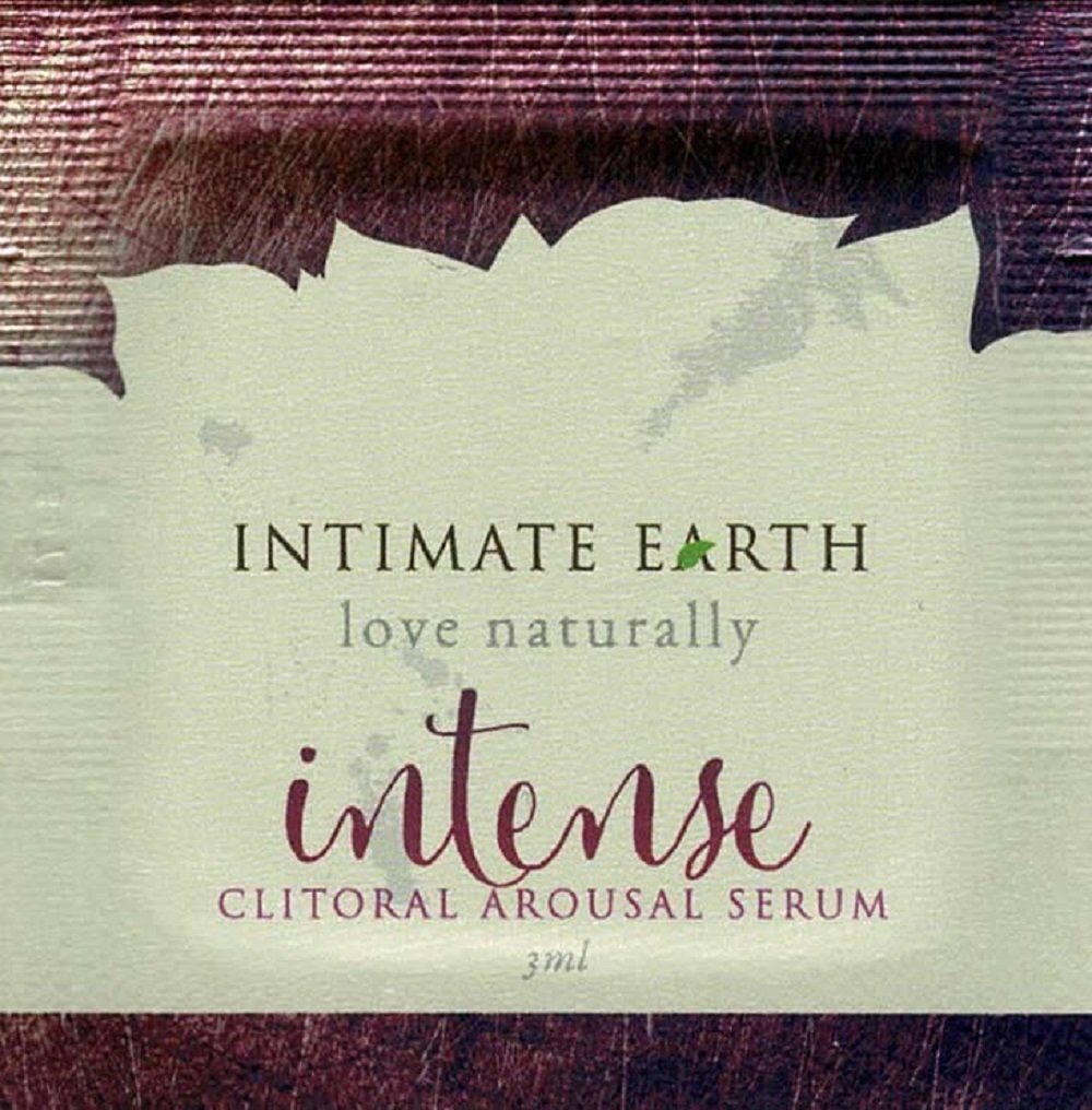 Intimate Earth Stimulationsgel Intense (mit Pfefferminzöl und L-Arginin), Sachet mit 3ml, veganes und biologisches Stimulationsgel - für die Klitoris | Gleitgele
