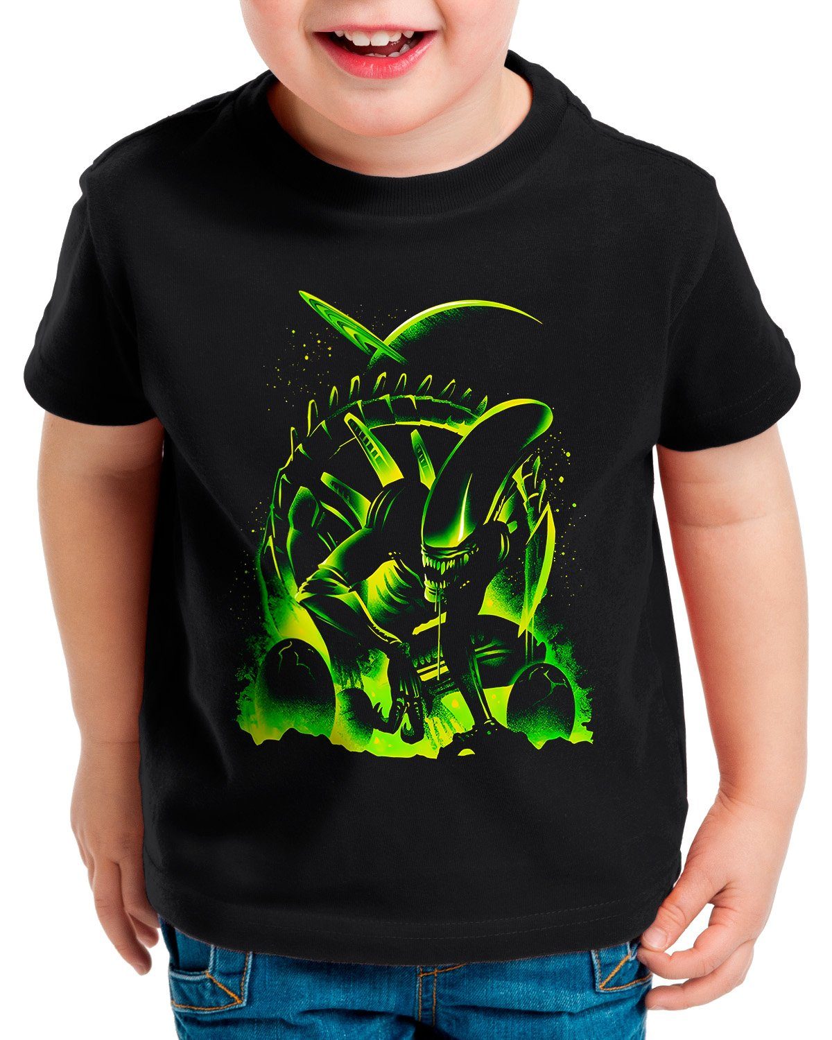style3 Print-Shirt Kinder T-Shirt Xeno Offspring xenomorph alien ridley scott predator