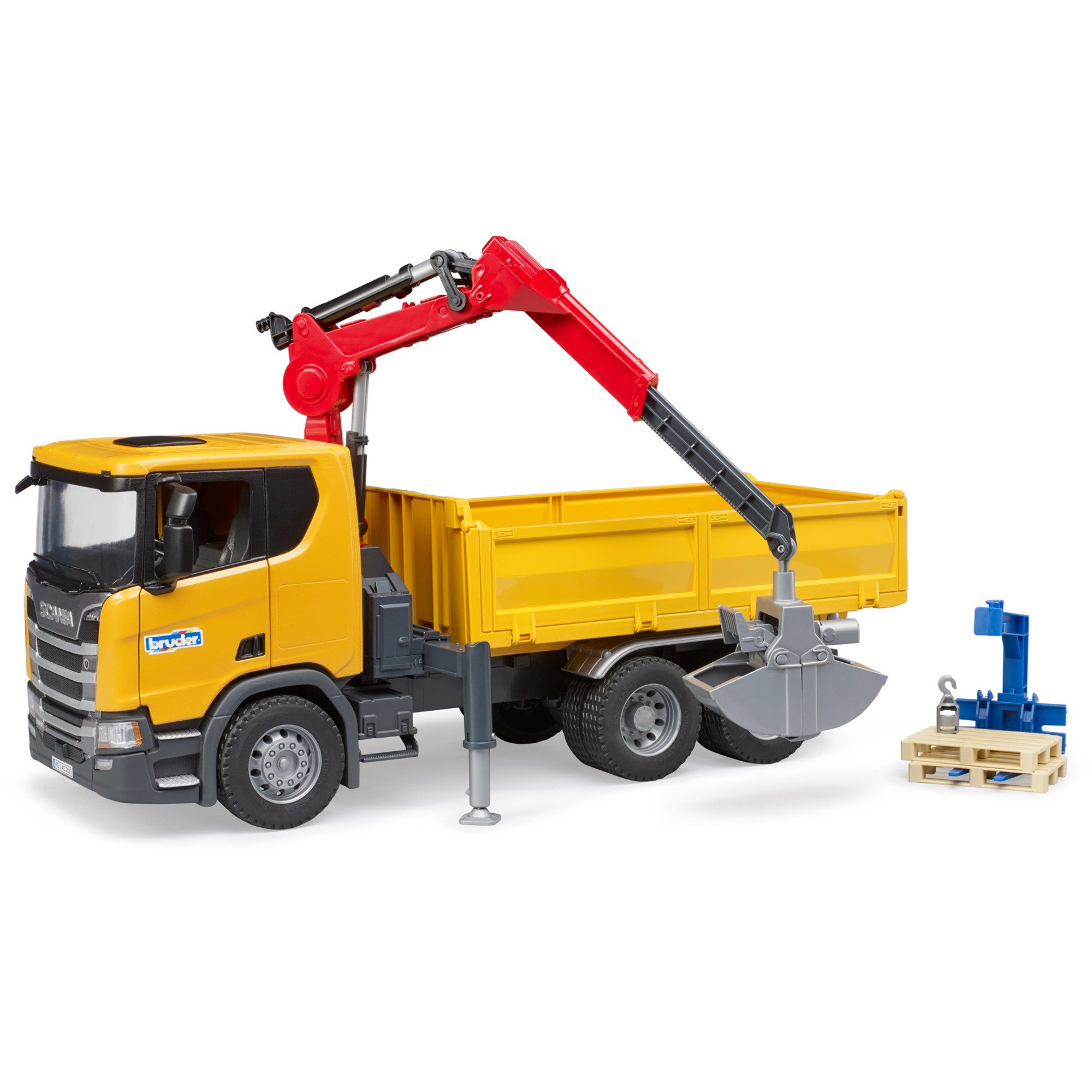 Bruder® Spielzeug-LKW bruder Scania Super 560R Baustellen-LKW mit Kran